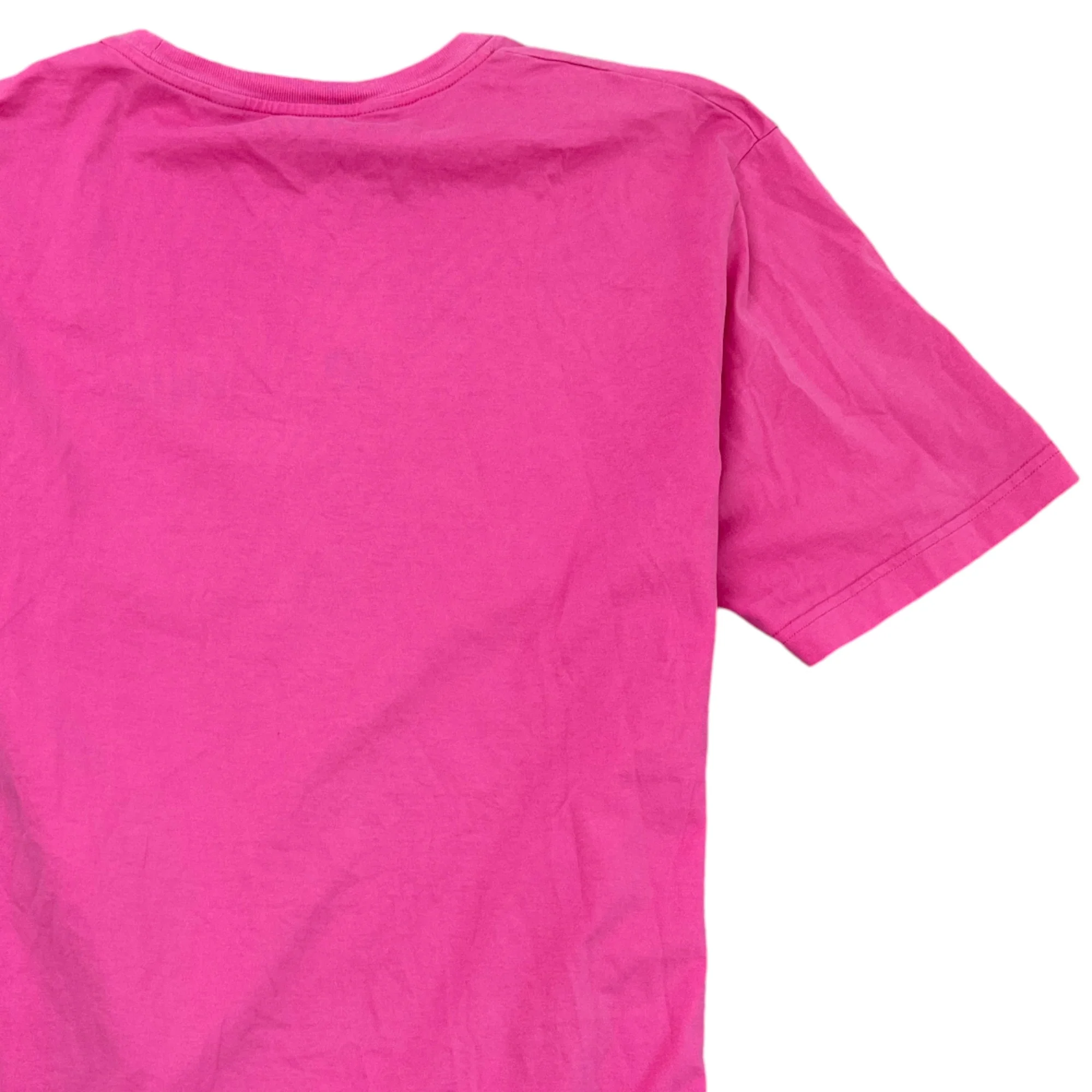 Men's Logo Print T-Shirt Pink Size S - Image 4