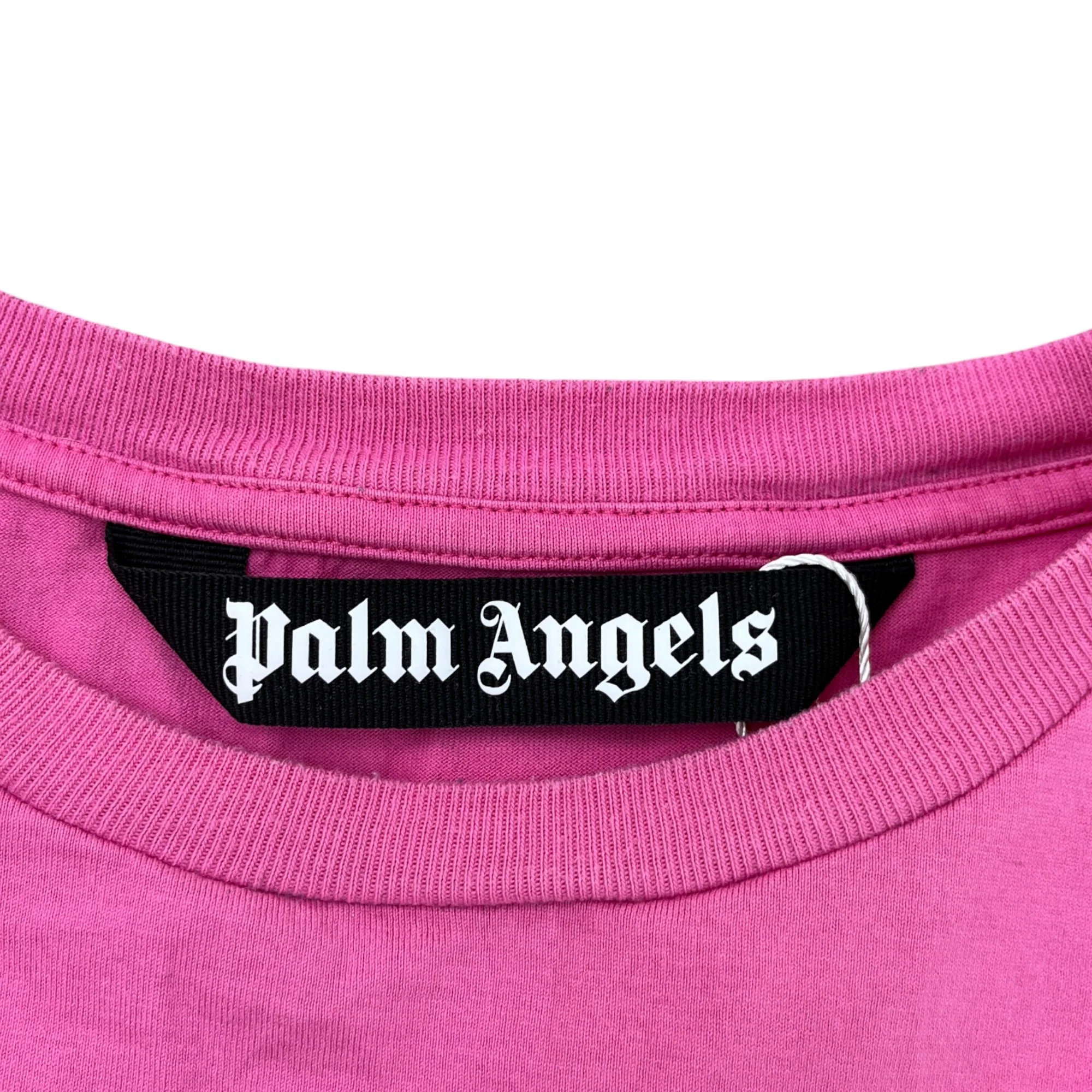 Men's Logo Print T-Shirt Pink Size S - Image 5