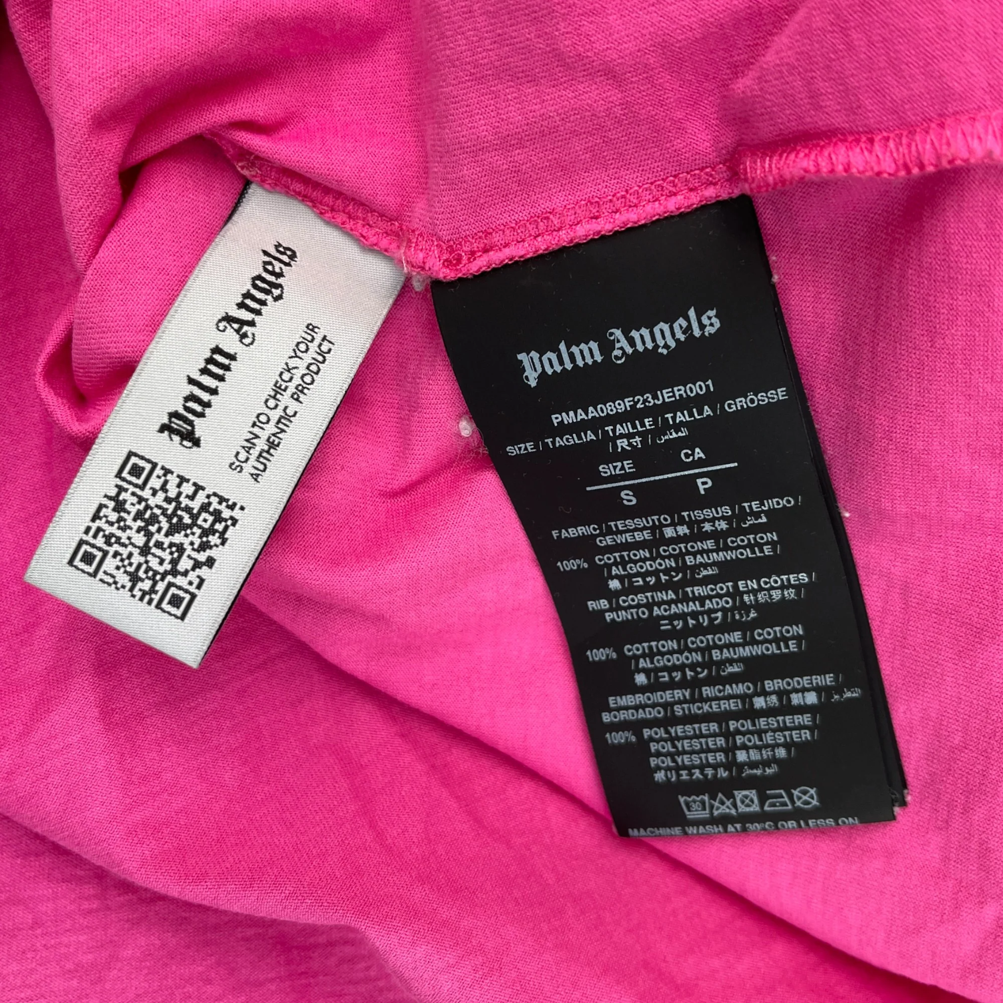 Men's Logo Print T-Shirt Pink Size S - Image 6