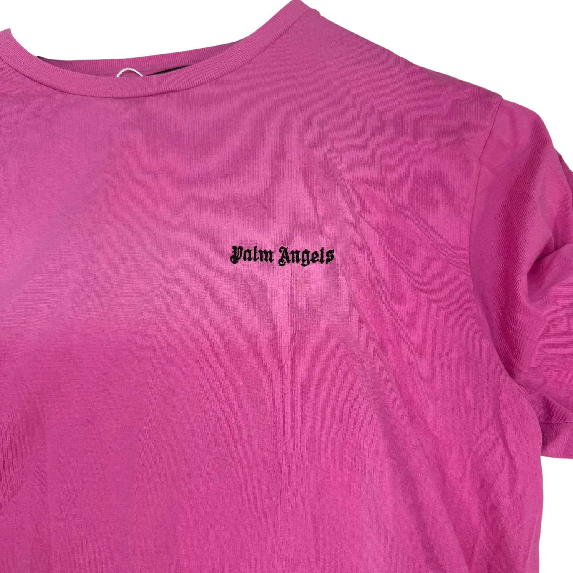 Men's Logo Print T-Shirt Pink Size S - Image 9