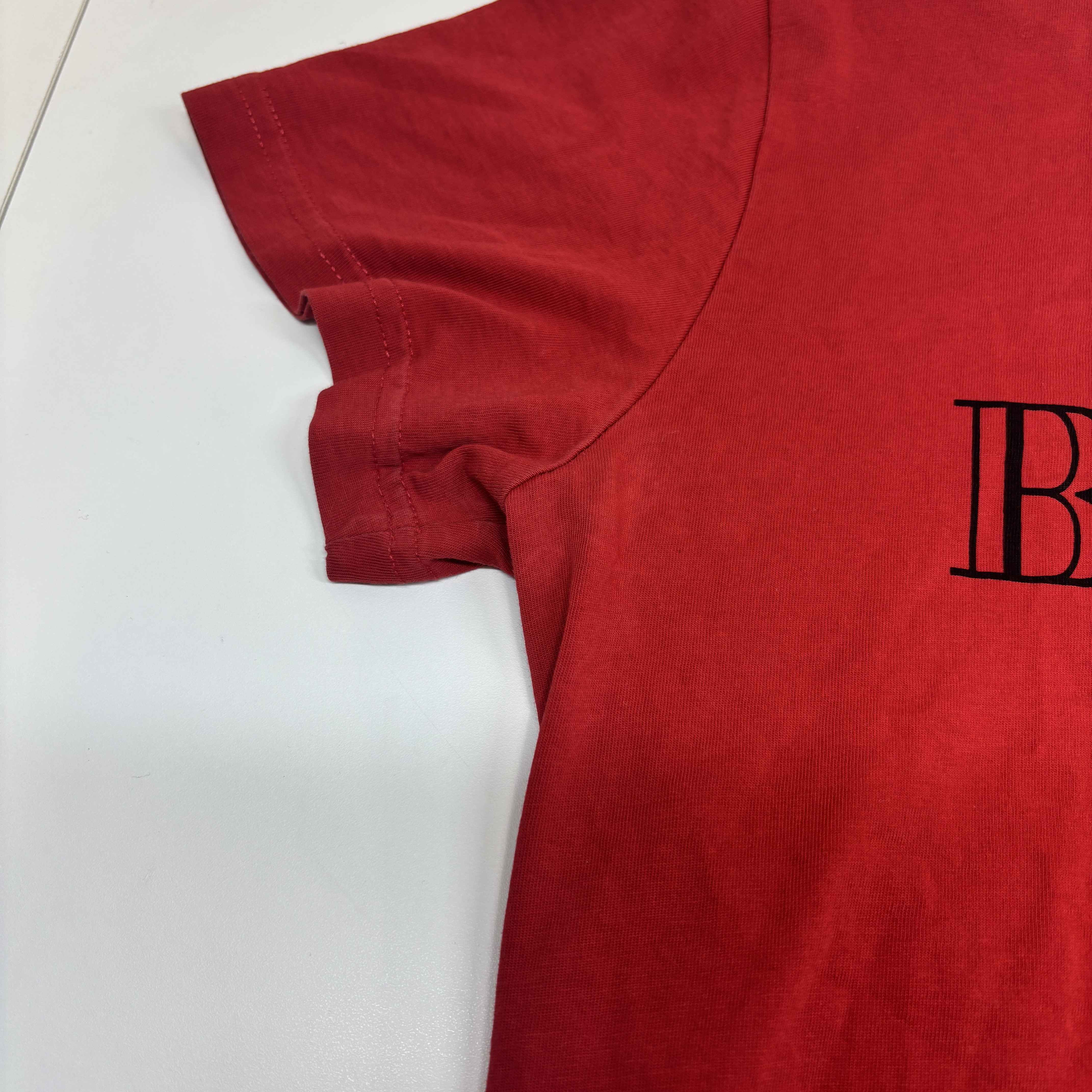 Men's Logo Print T-Shirt Red Size M - Image 10