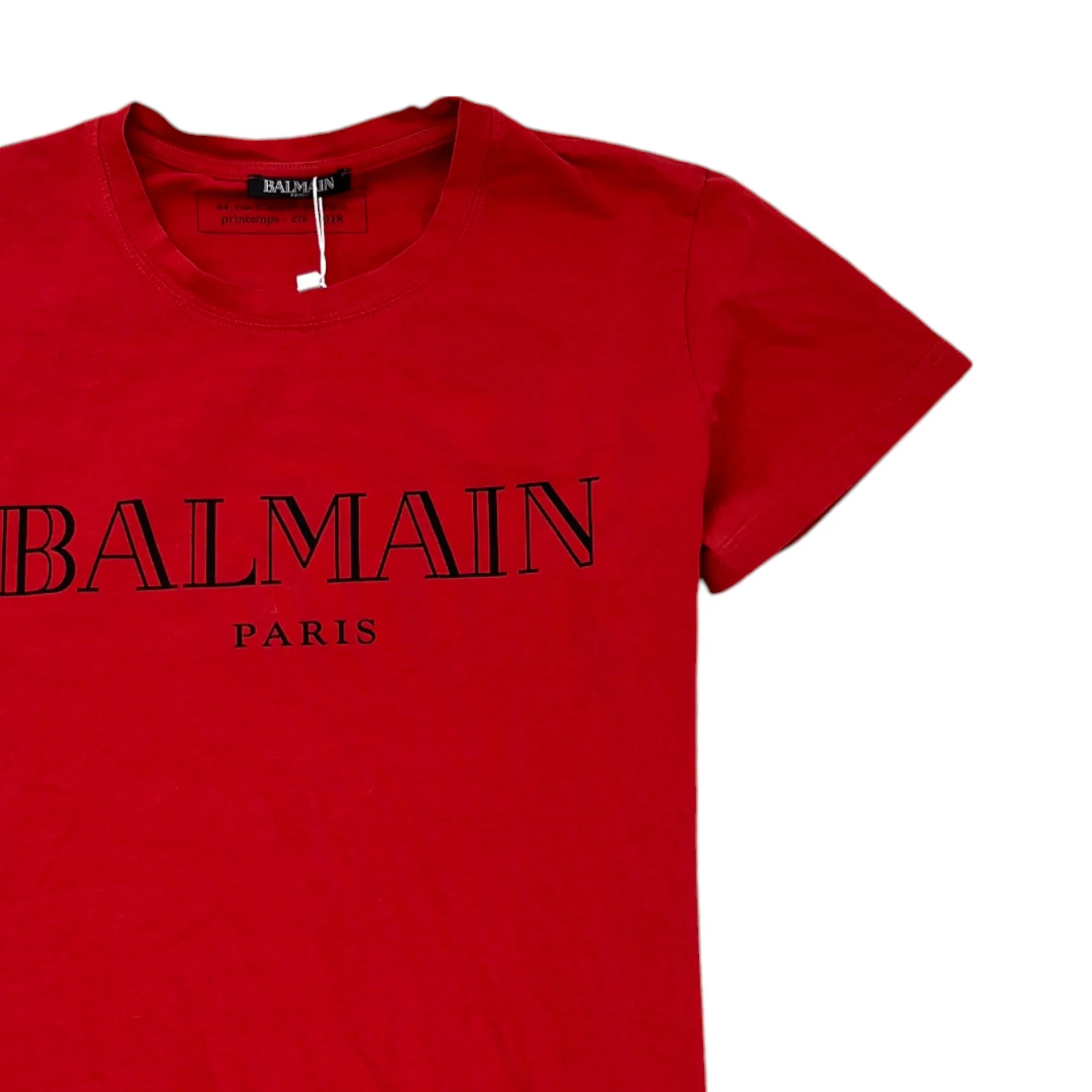 Men's Logo Print T-Shirt Red Size M - Image 3