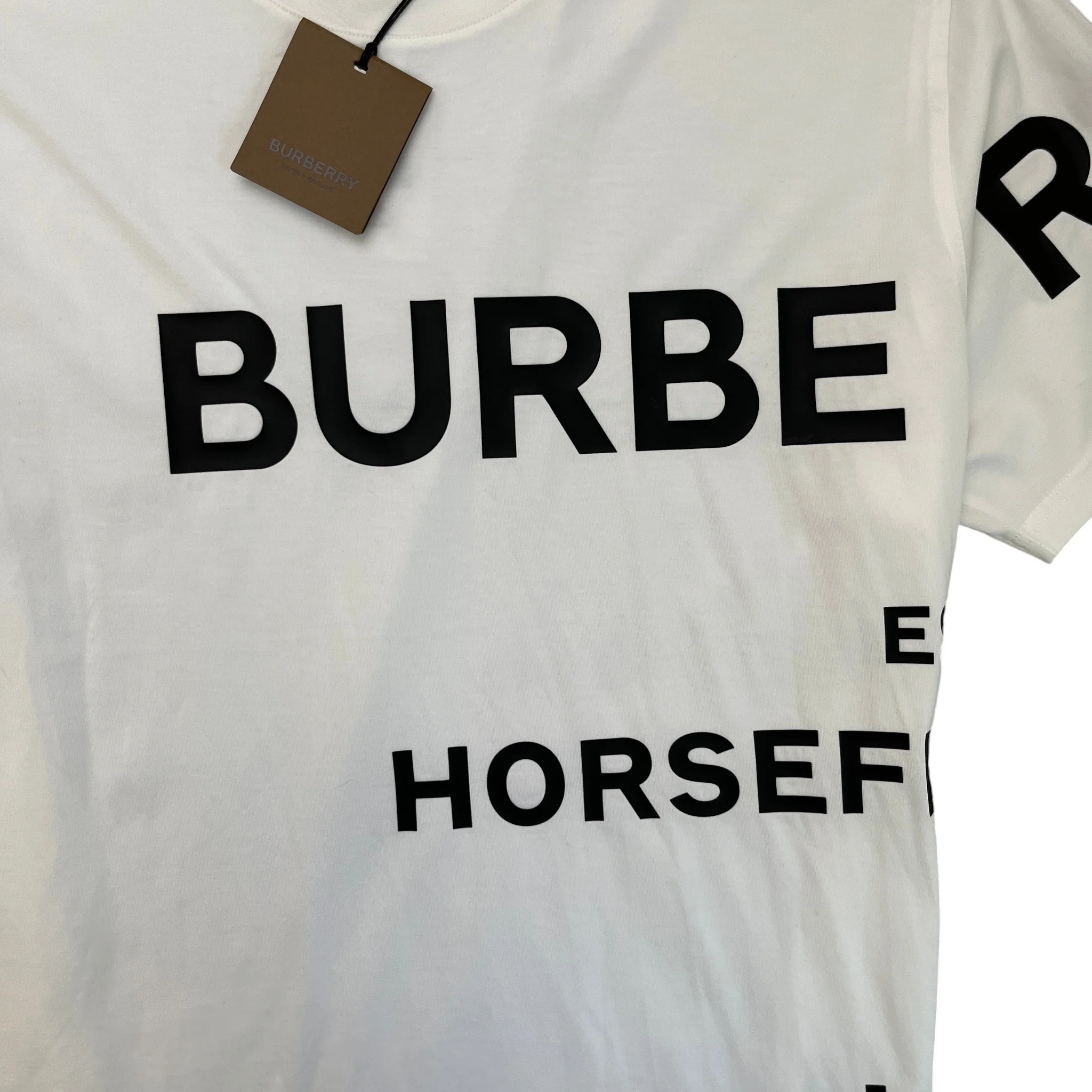 Men's Logo Print T-Shirt White Size L - Image 5