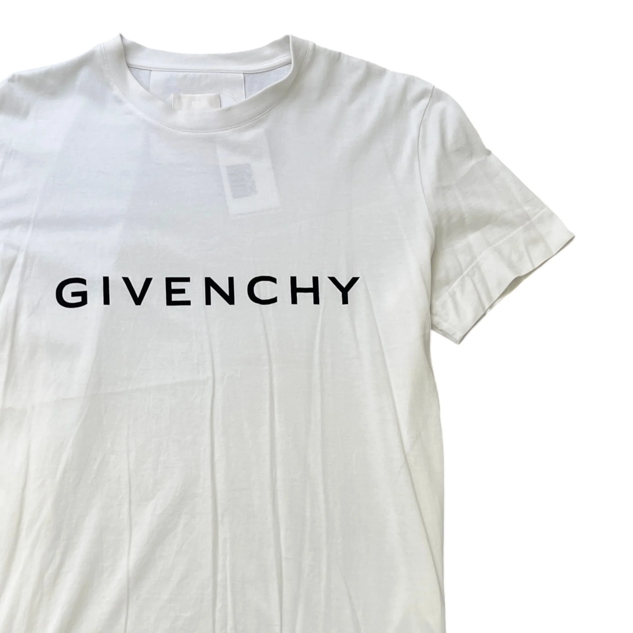 Men's Logo Print T-Shirt White Size L - Image 3