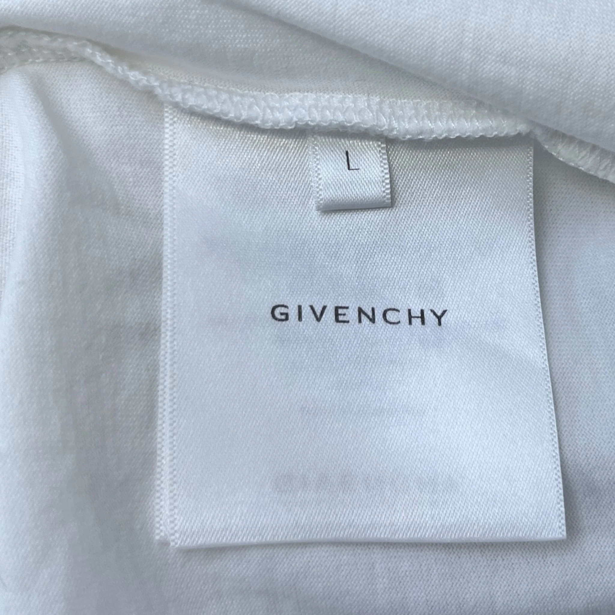 Men's Logo Print T-Shirt White Size L - Image 7