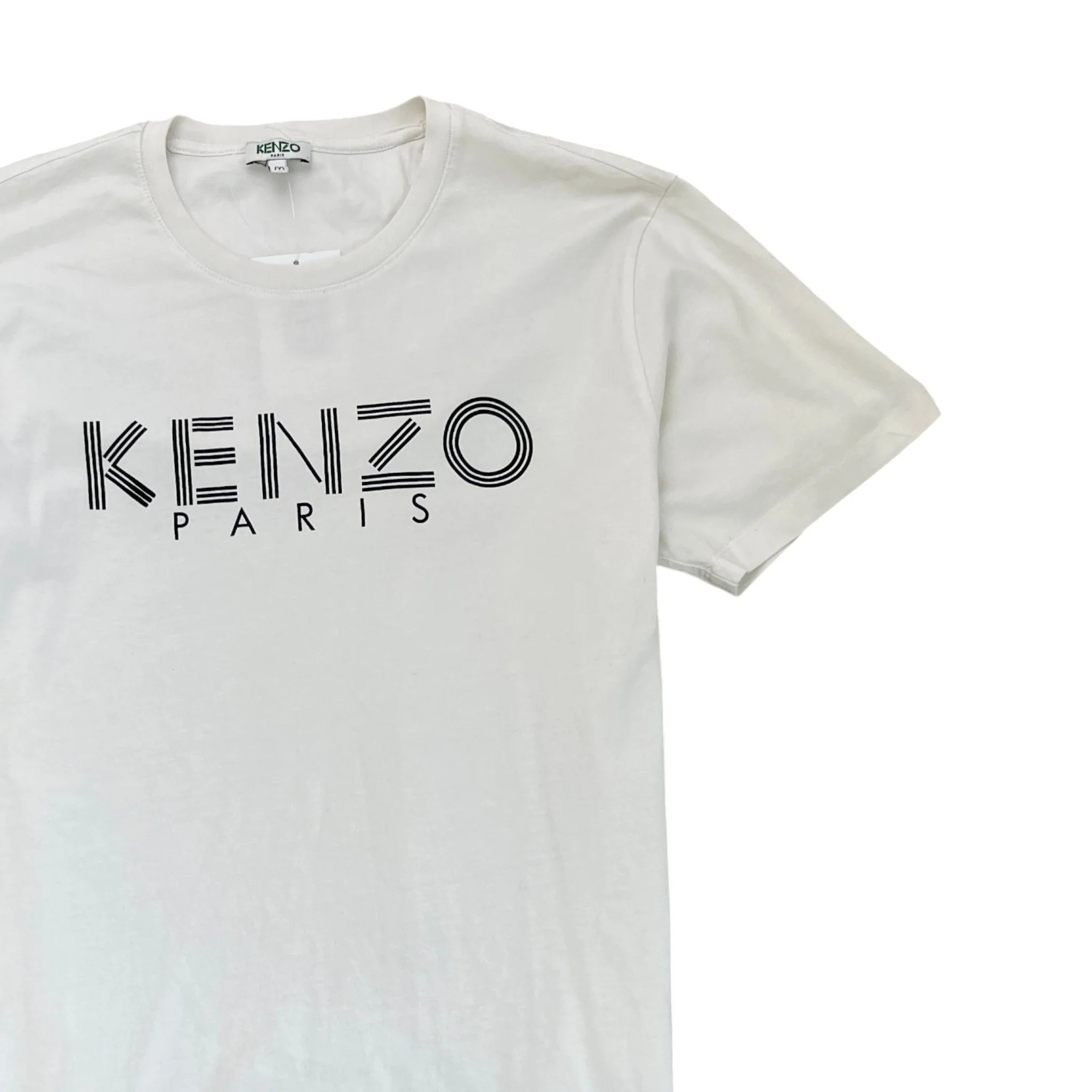 Men's Logo Print T-Shirt White Size M - Image 3