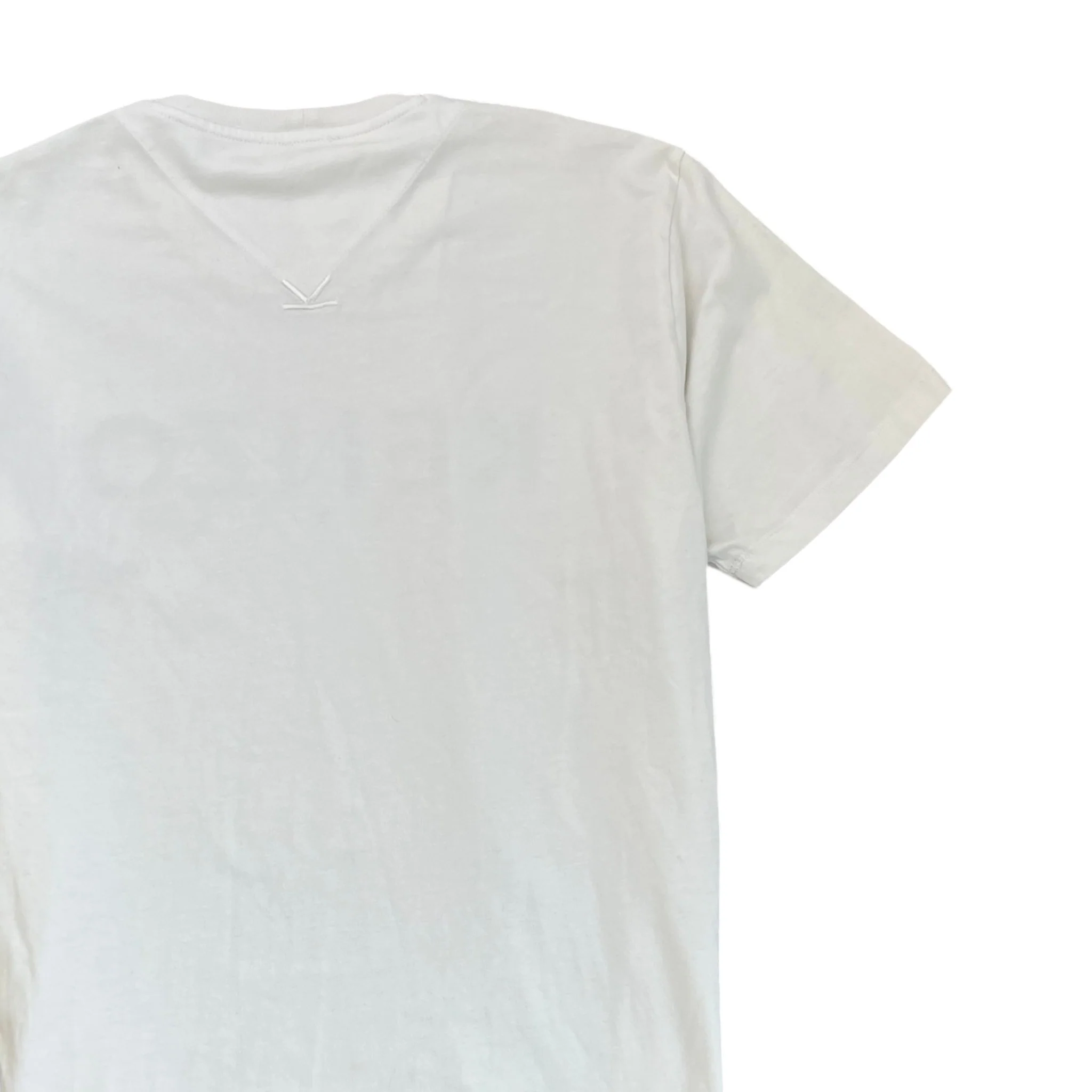Men's Logo Print T-Shirt White Size M - Image 4