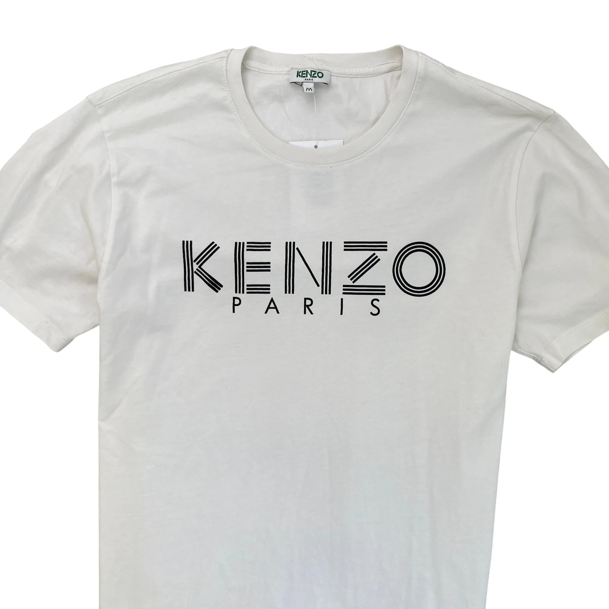 Men's Logo Print T-Shirt White Size M - Image 5