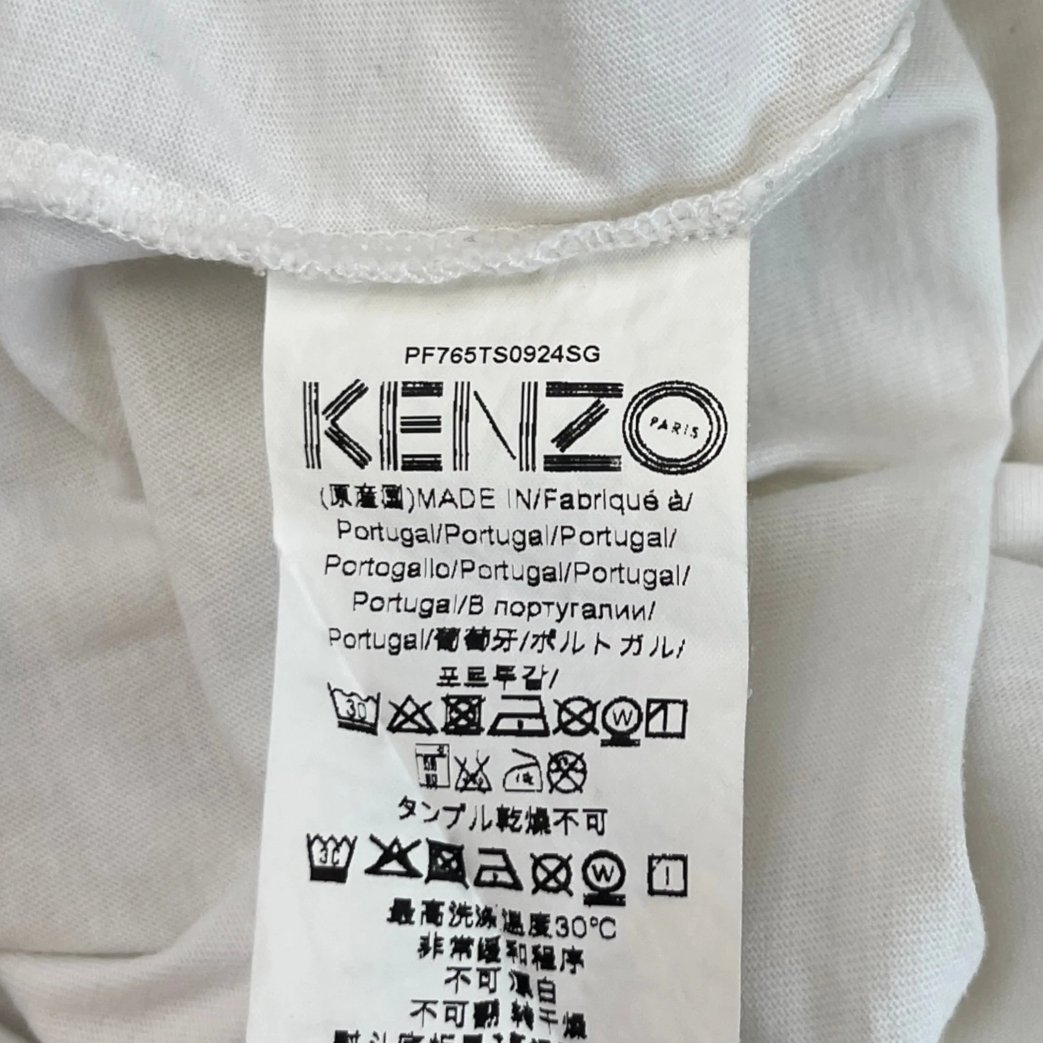 Men's Logo Print T-Shirt White Size M - Image 6