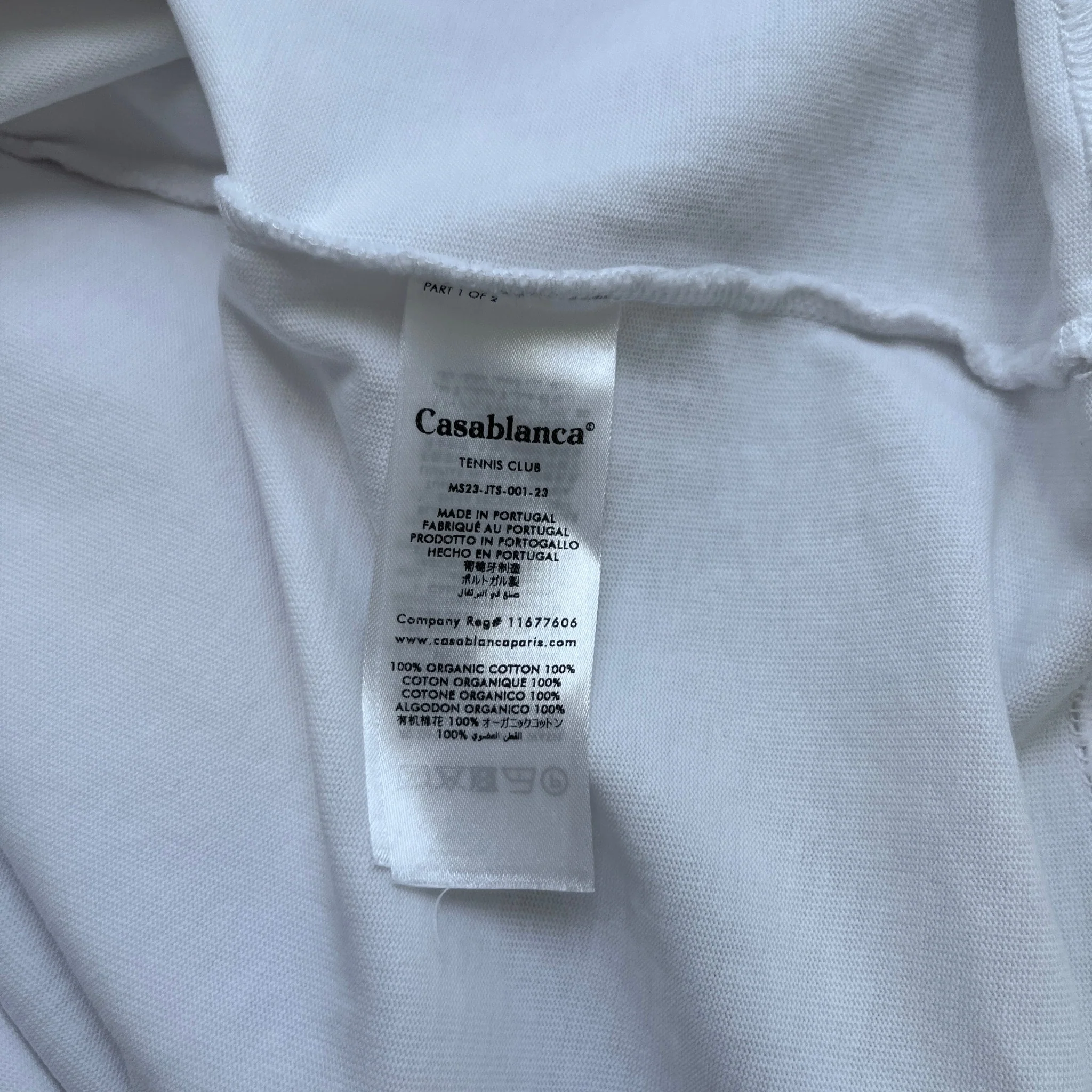 Men's Logo Print T-Shirt White Size M - Image 6