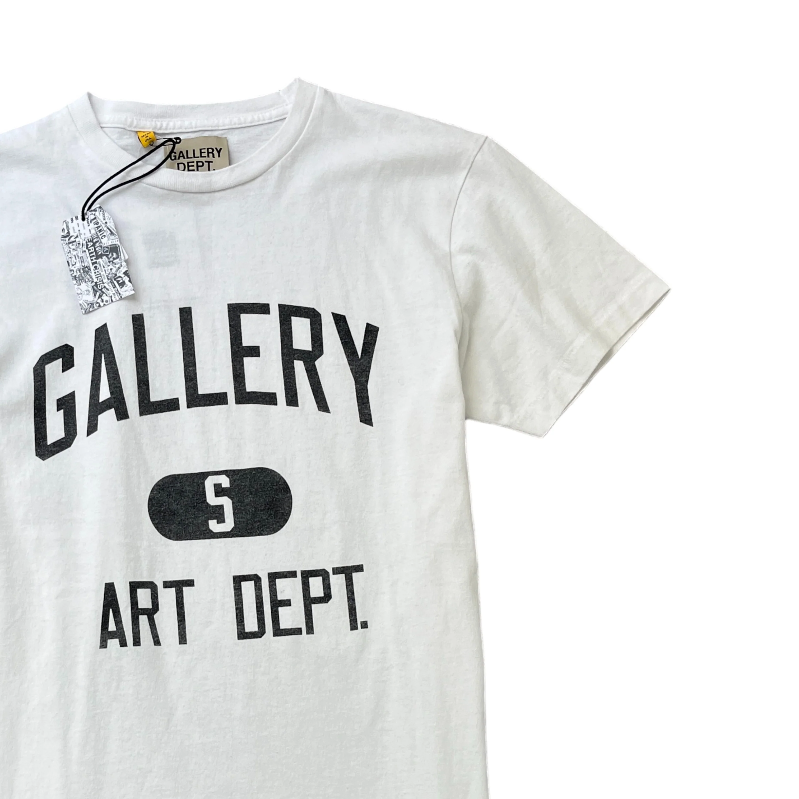 Men's Logo Print T-Shirt White Size S - Image 3