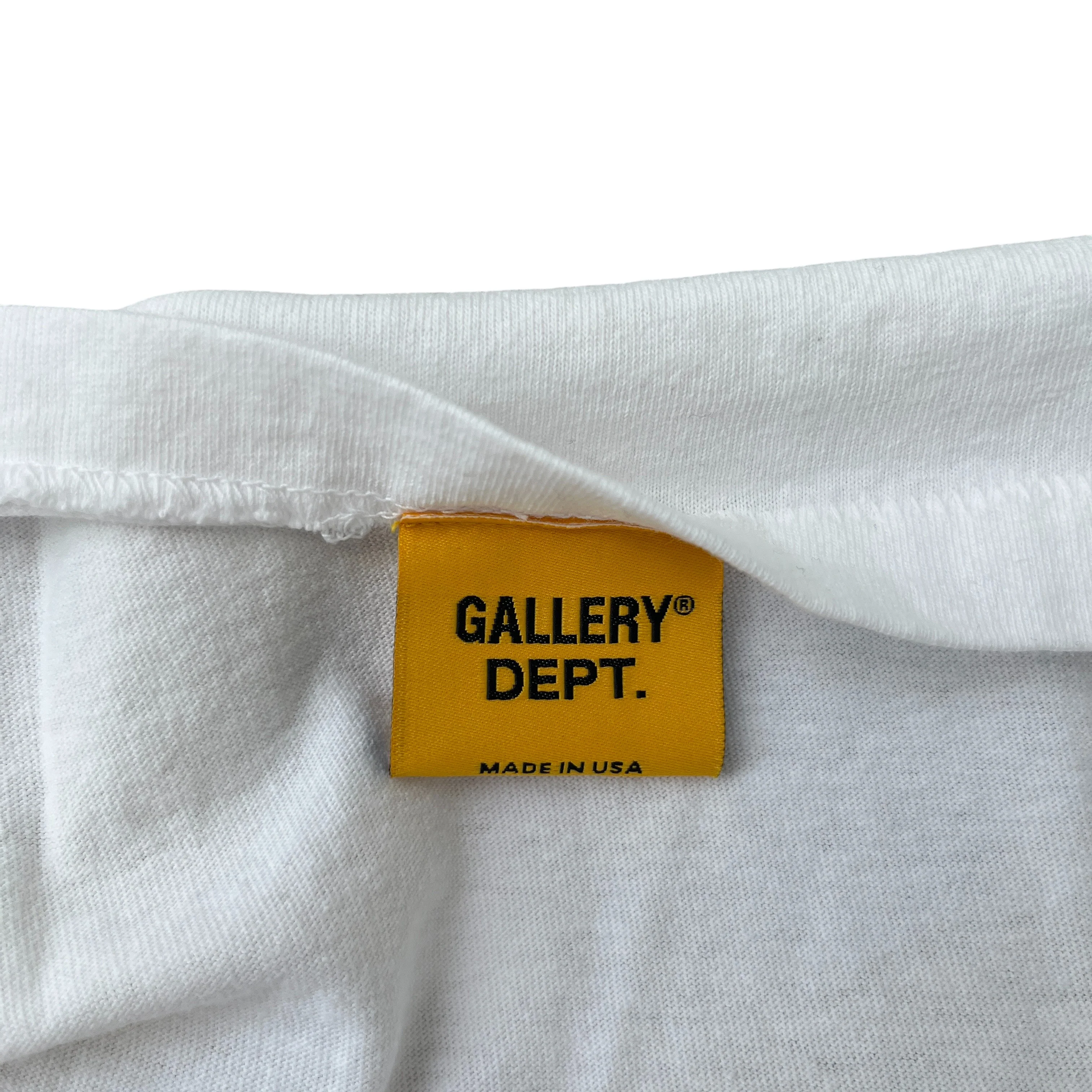 Men's Logo Print T-Shirt White Size S - Image 6