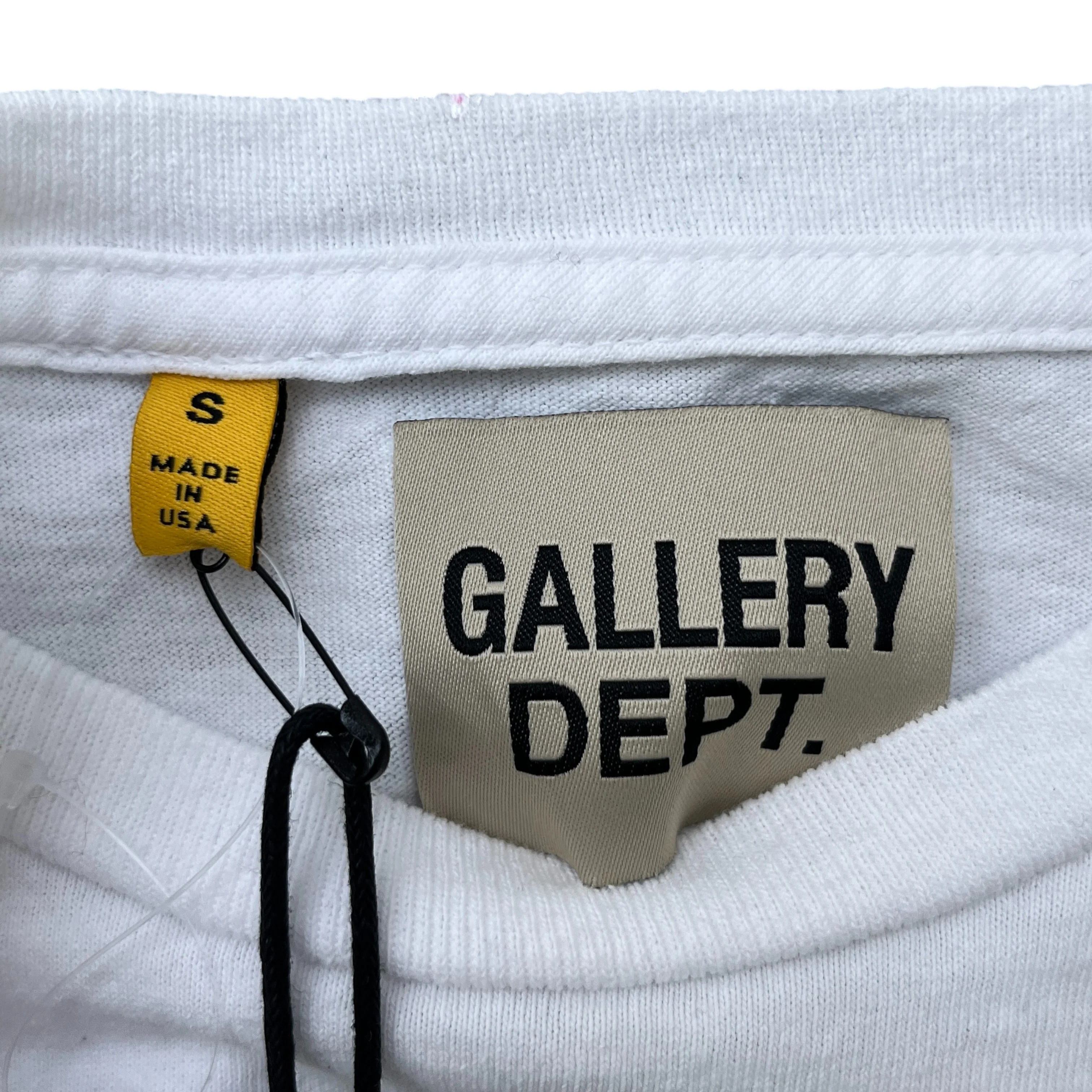 Men's Logo Print T-Shirt White Size S - Image 8