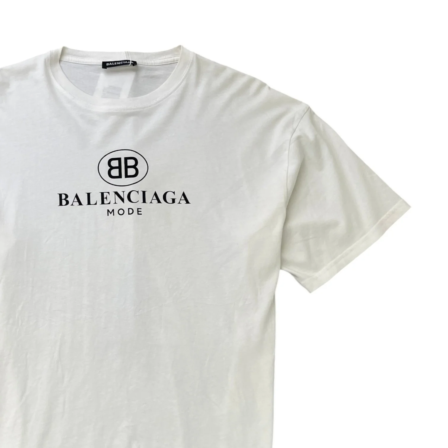 Men's Logo Print T-Shirt White Size S - Image 3