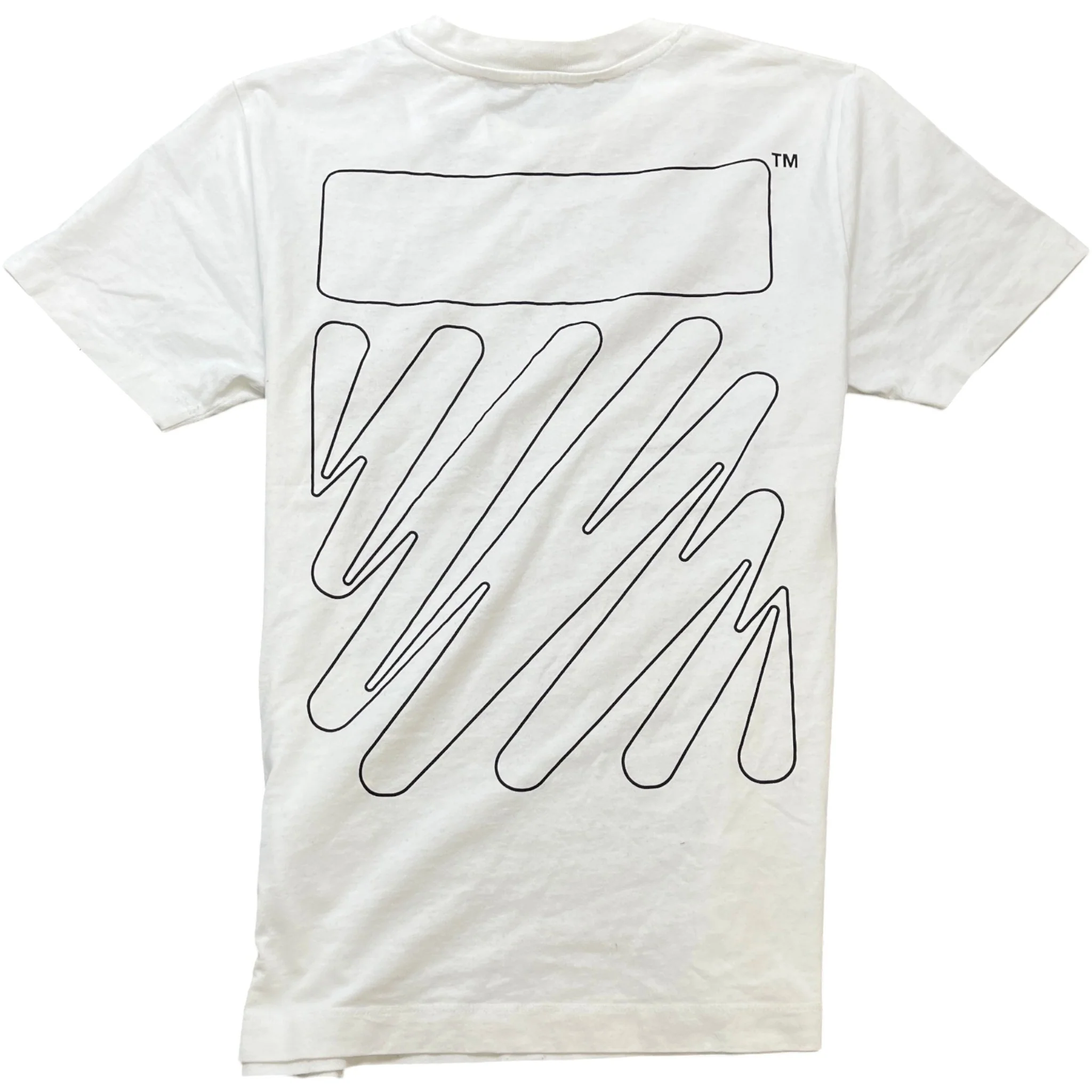 Men's Logo Print T-Shirt White Size S - Image 2