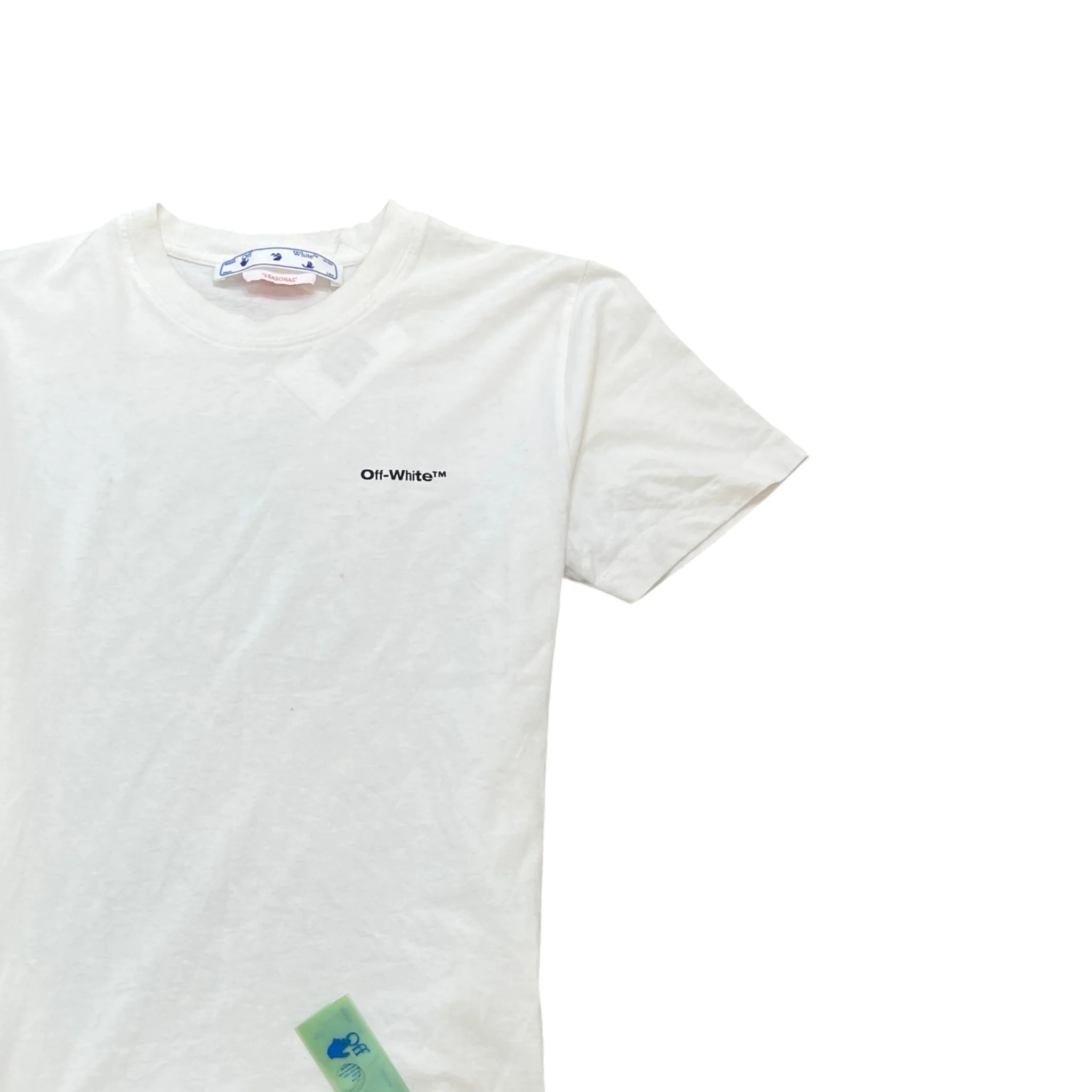 Men's Logo Print T-Shirt White Size S - Image 3