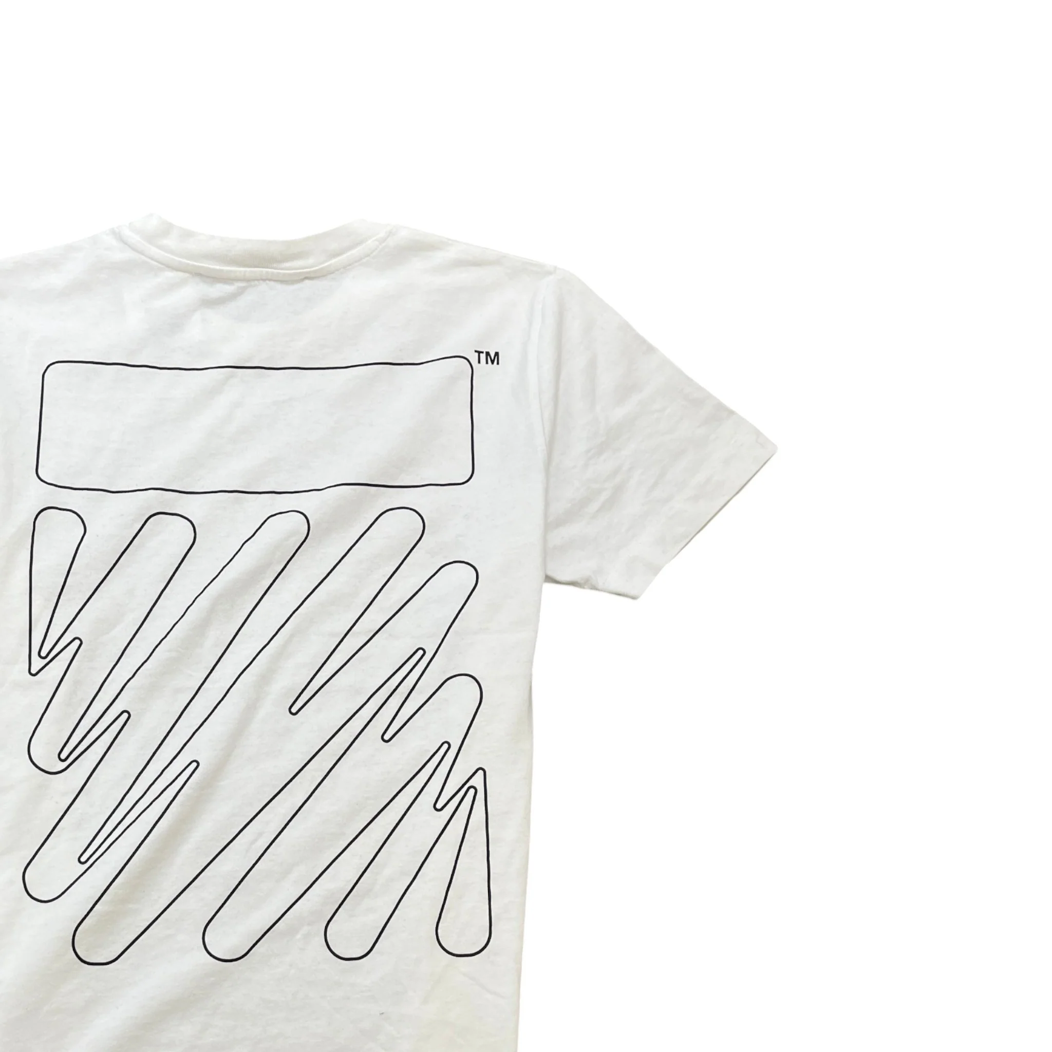 Men's Logo Print T-Shirt White Size S - Image 4