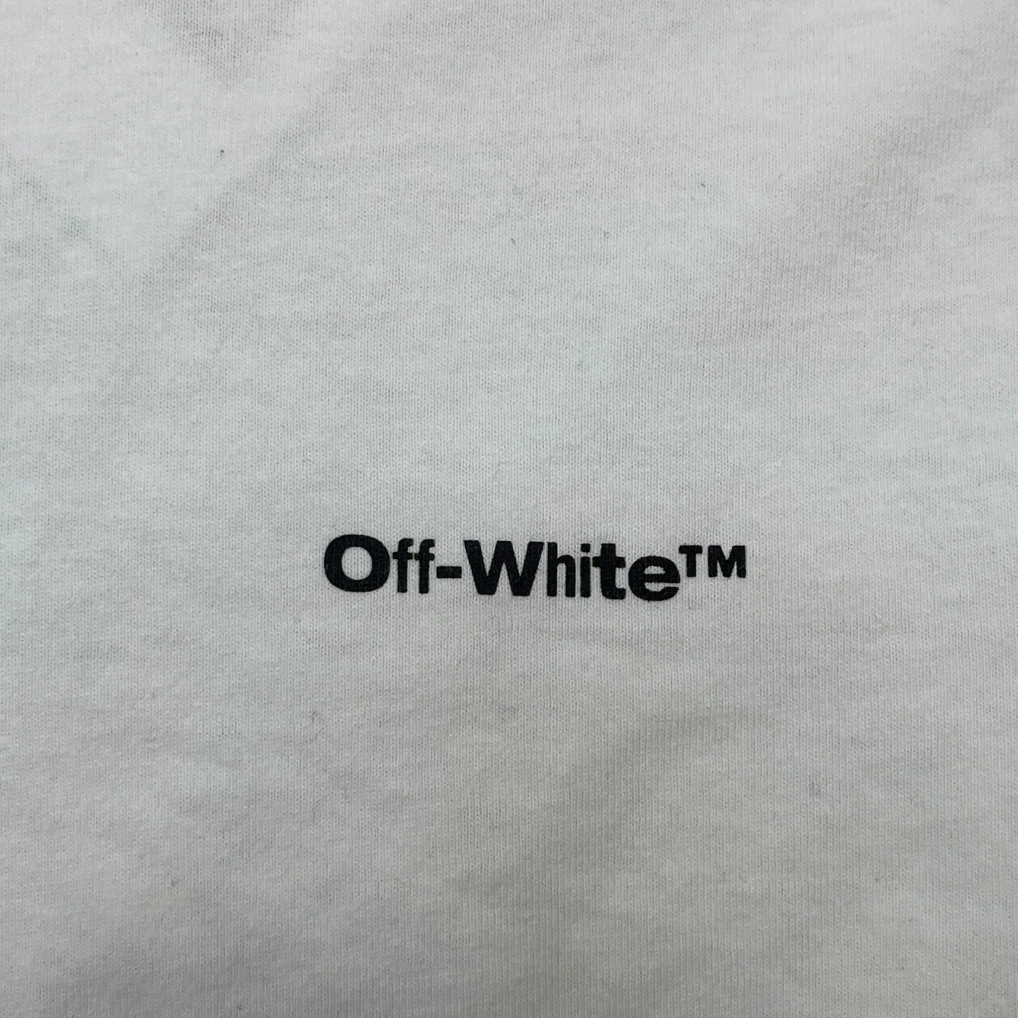 Men's Logo Print T-Shirt White Size S - Image 6