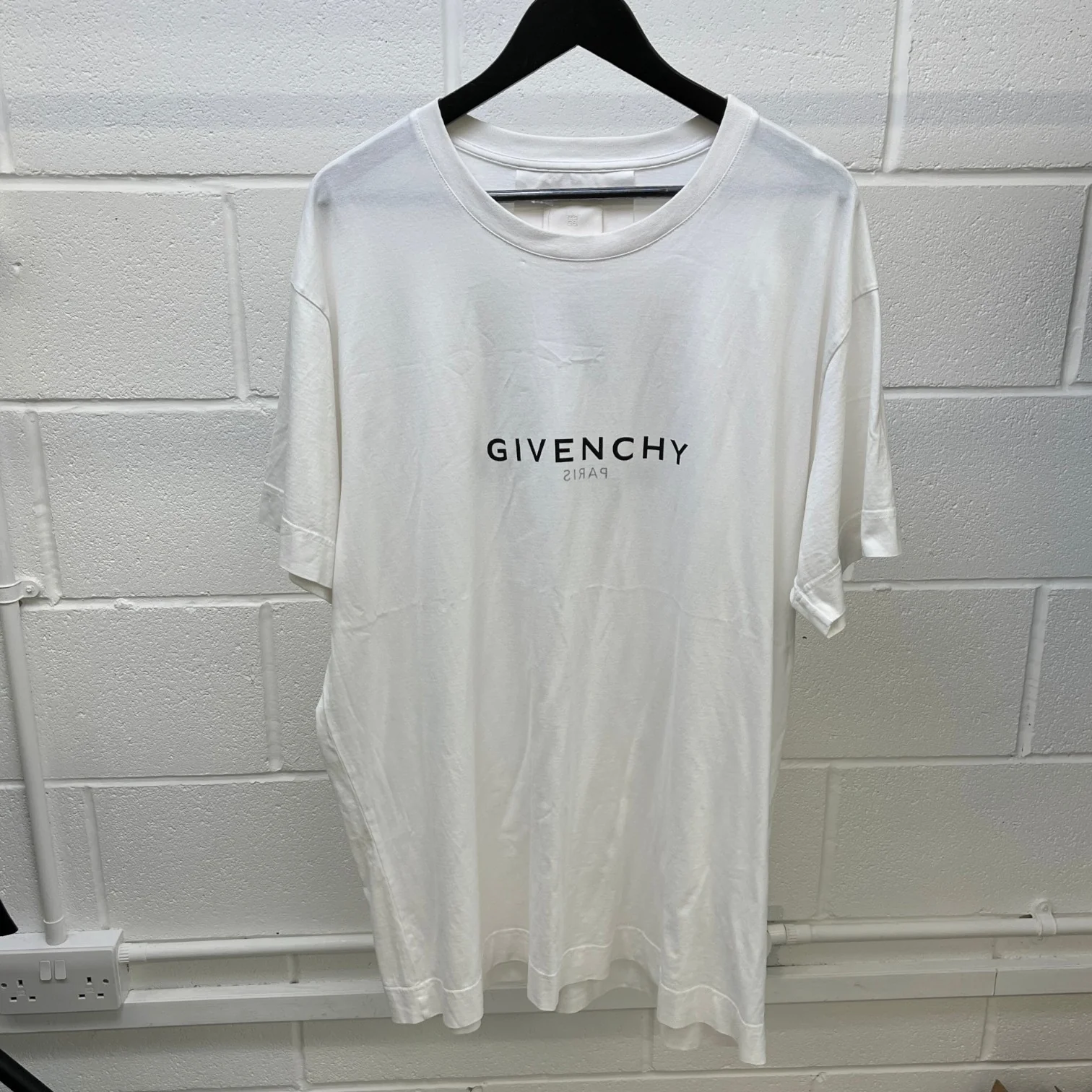 Men's Logo Print T-Shirt White Size XXL - Image 9