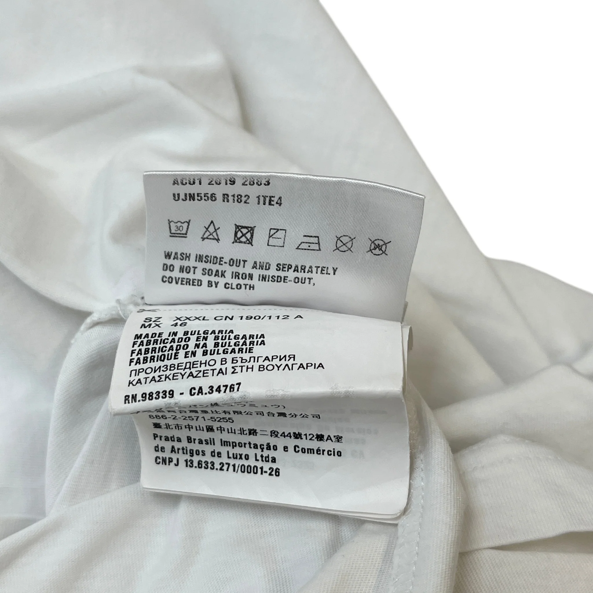 Men's Logo Print T-Shirt White Size XXXL - Image 8