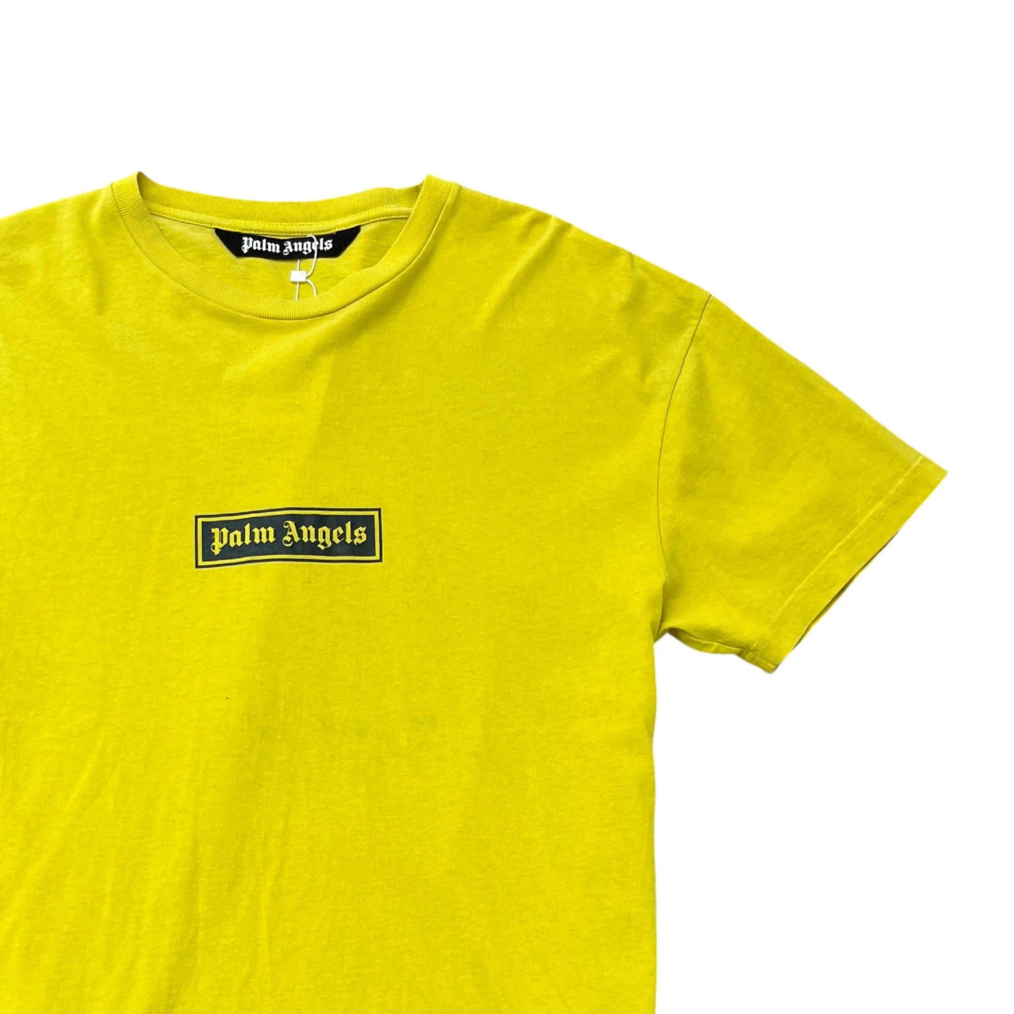 Men's Logo Print T-Shirt Yellow Size L - Image 3