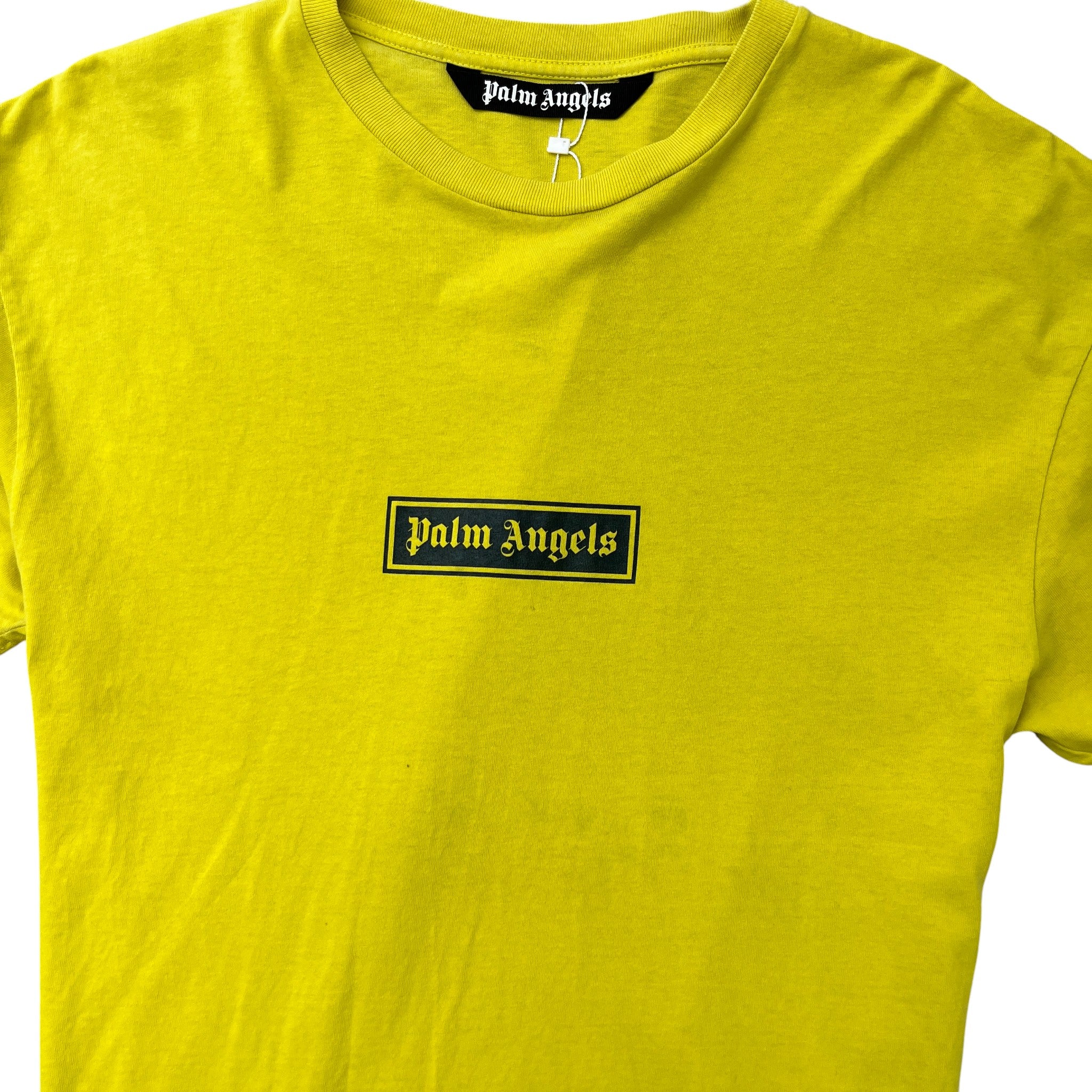 Men's Logo Print T-Shirt Yellow Size L - Image 5
