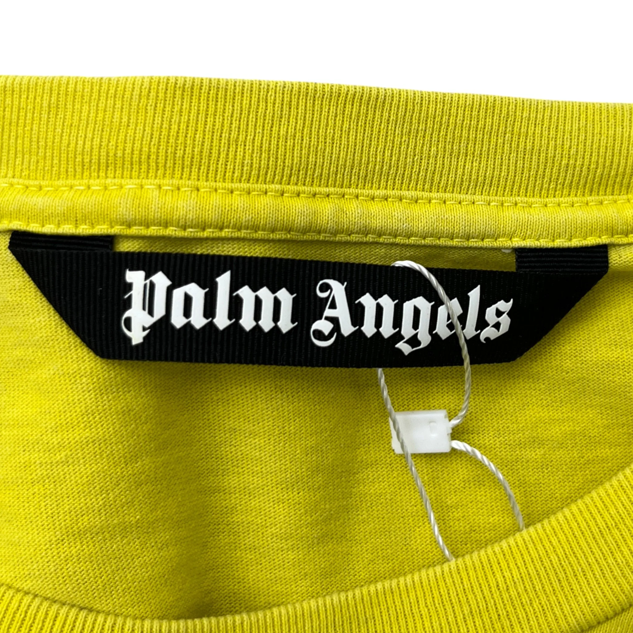 Men's Logo Print T-Shirt Yellow Size L - Image 7