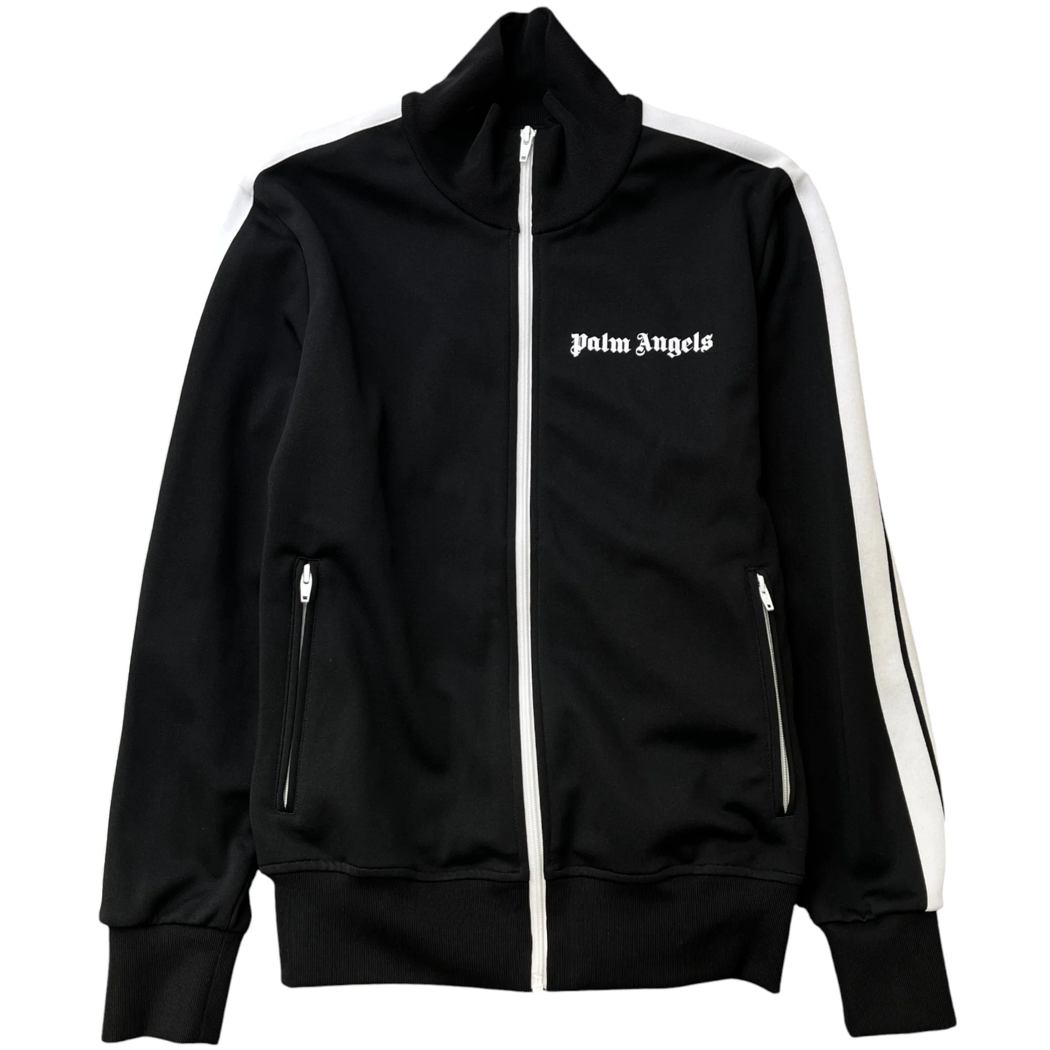 Men's Logo Print Track Jacket Black Size M