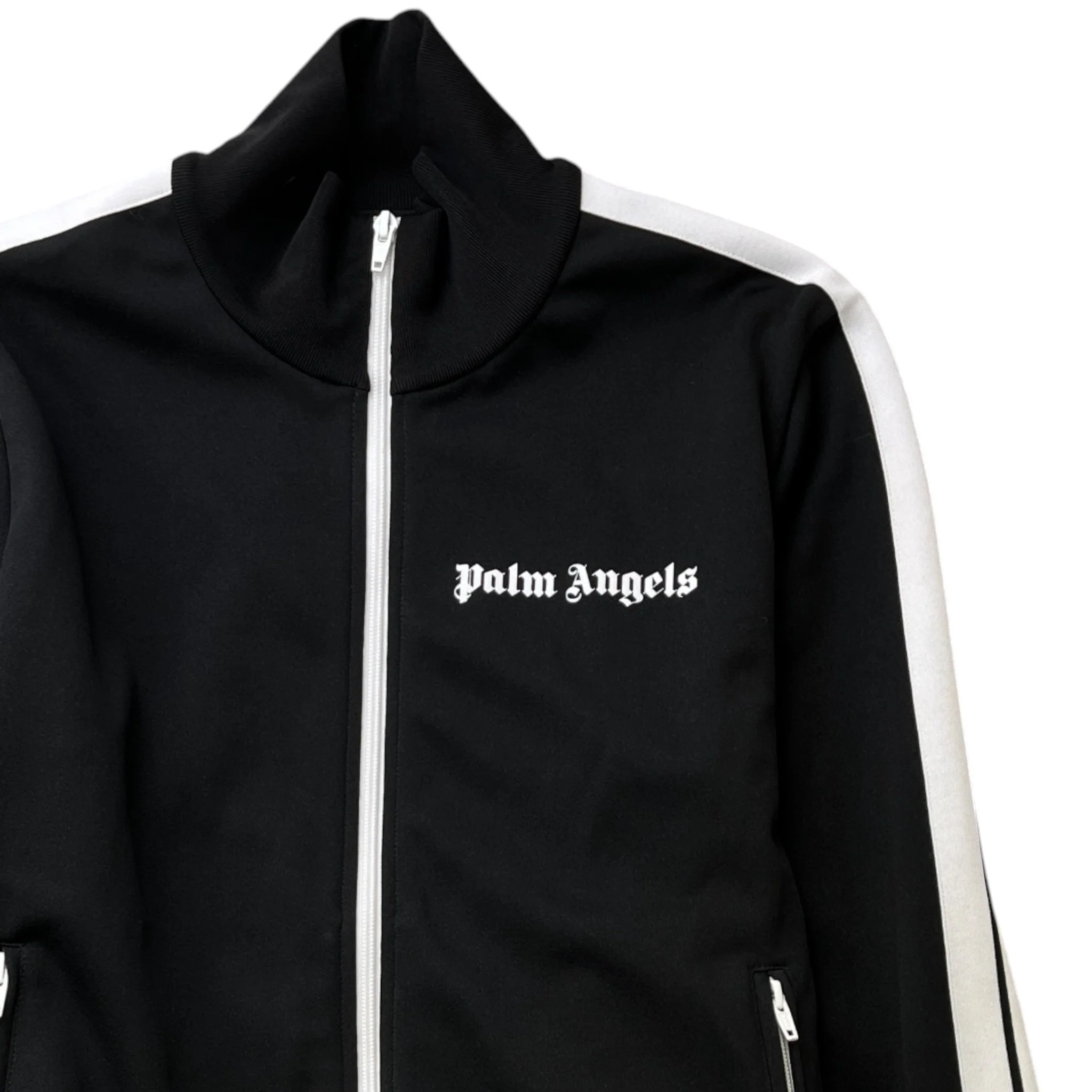 Men's Logo Print Track Jacket Black Size M - Image 3