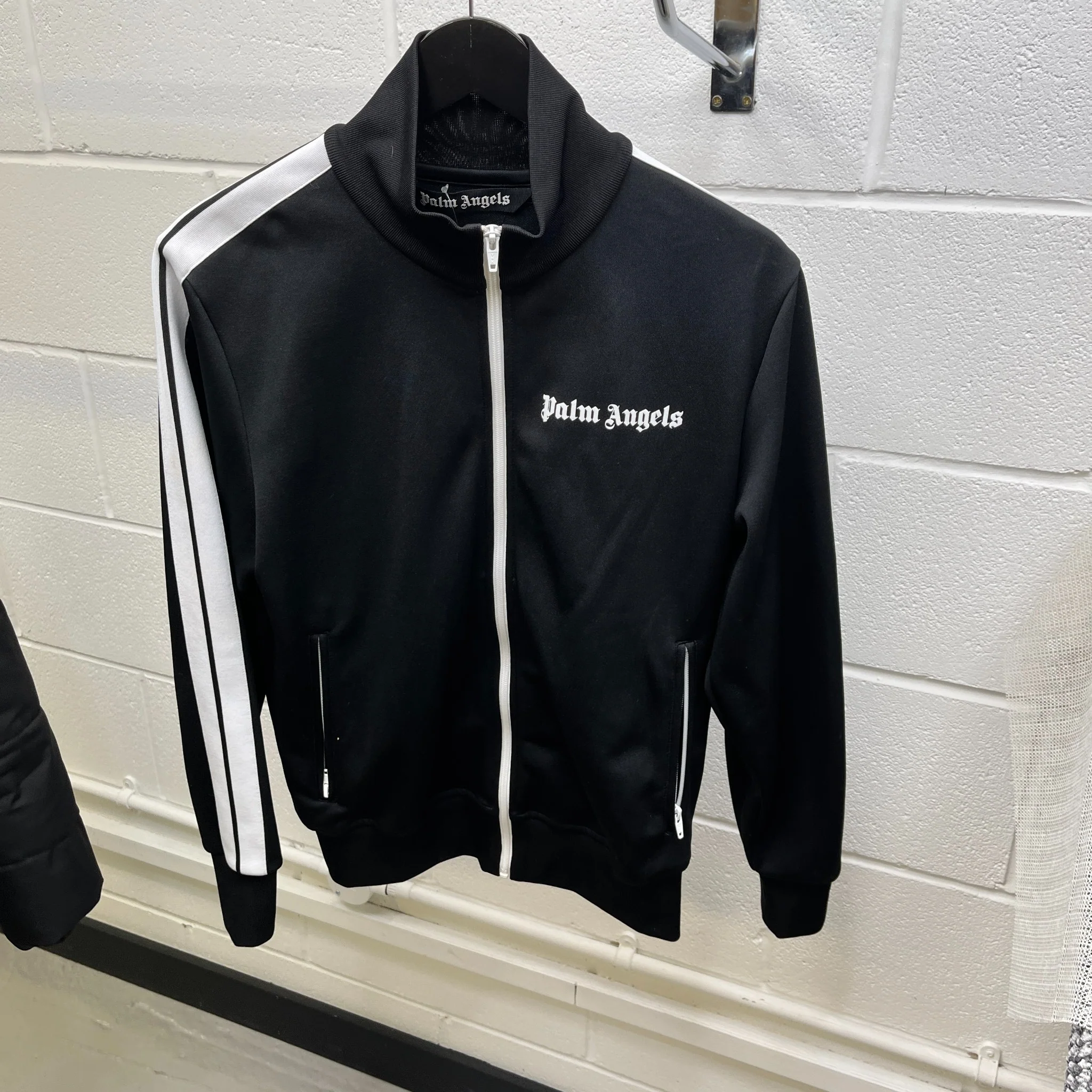 Men's Logo Print Track Jacket Black Size M - Image 7