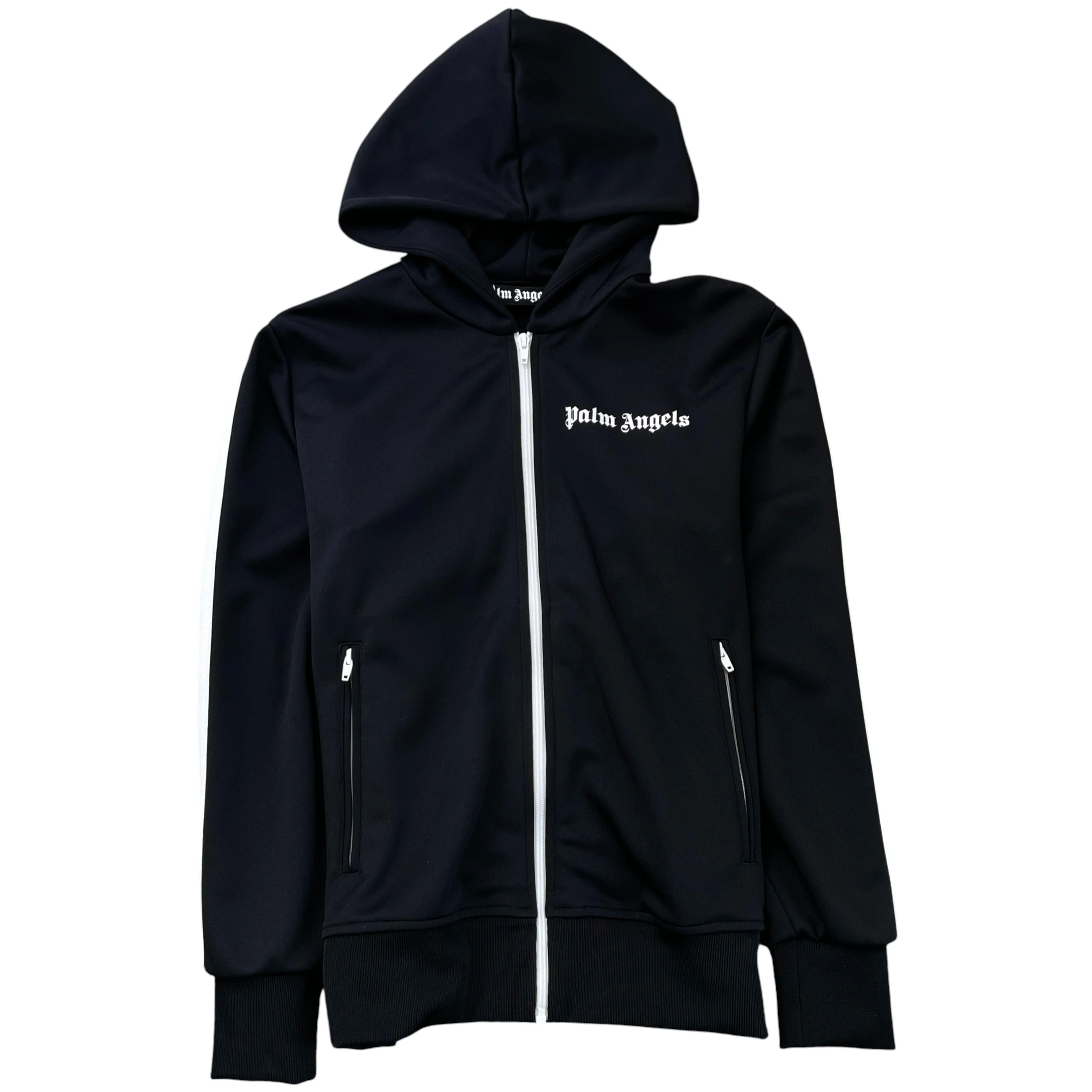 Men's Logo Print Track Jacket Black Size M