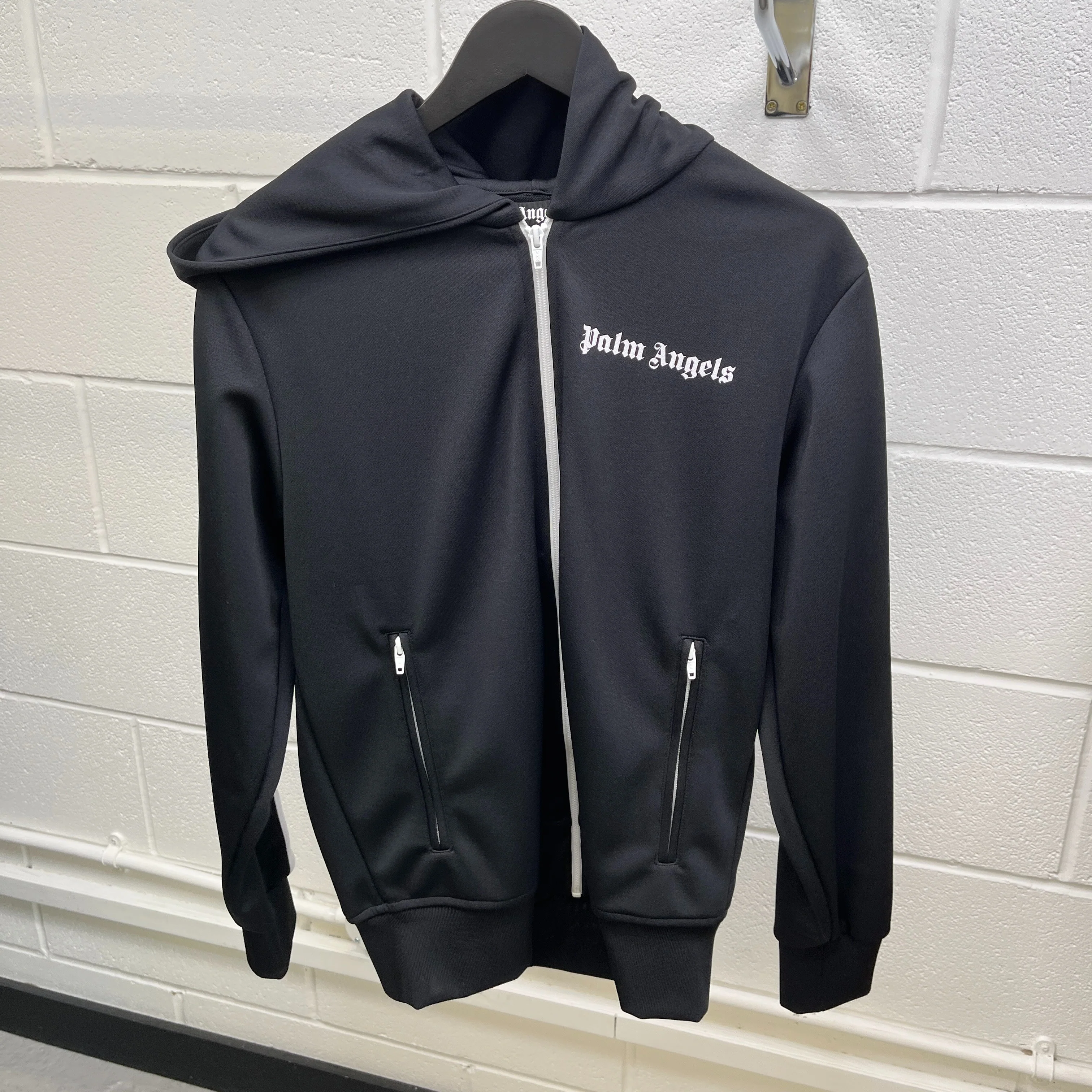 Men's Logo Print Track Jacket Black Size M - Image 6