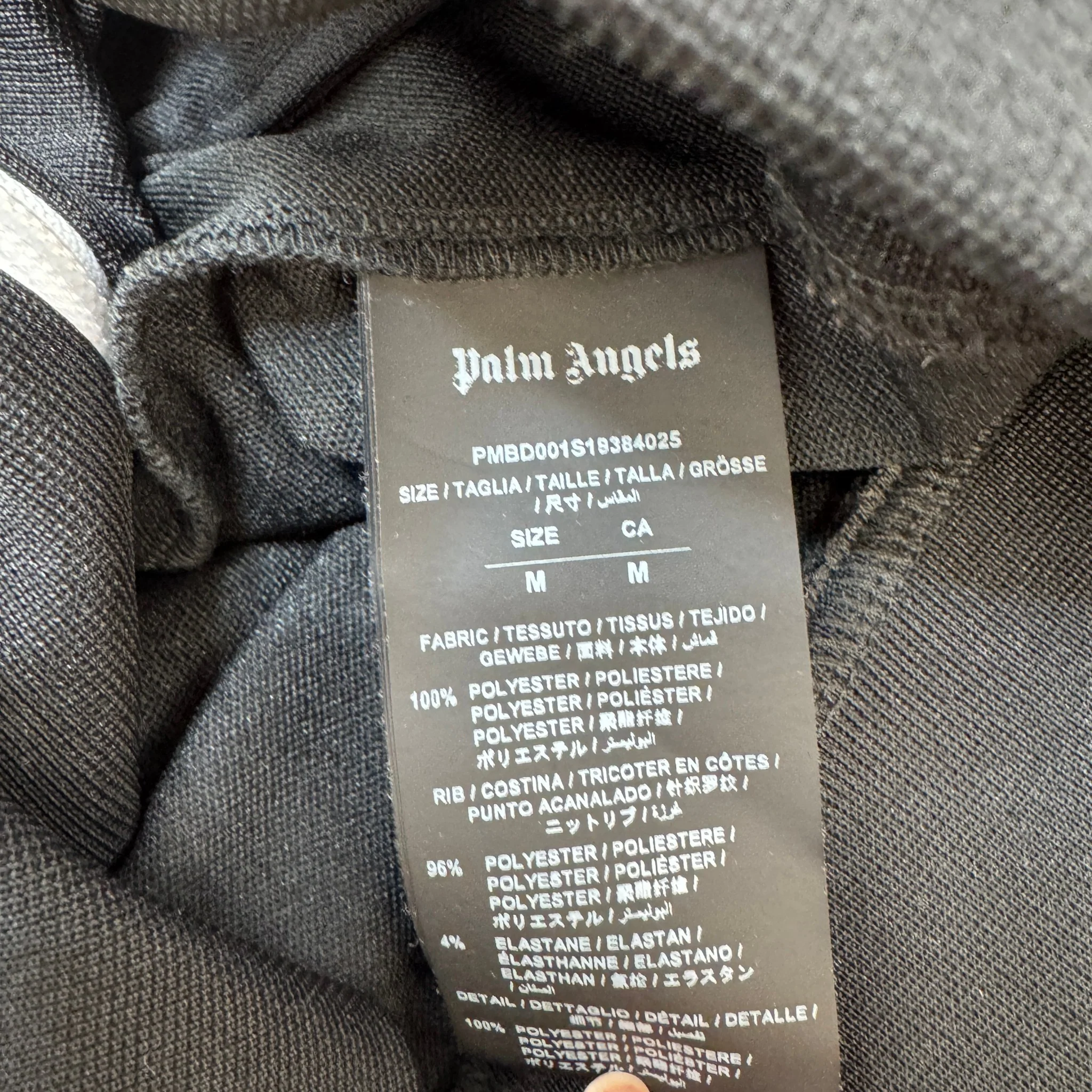 Men's Logo Print Track Jacket Black Size M - Image 7