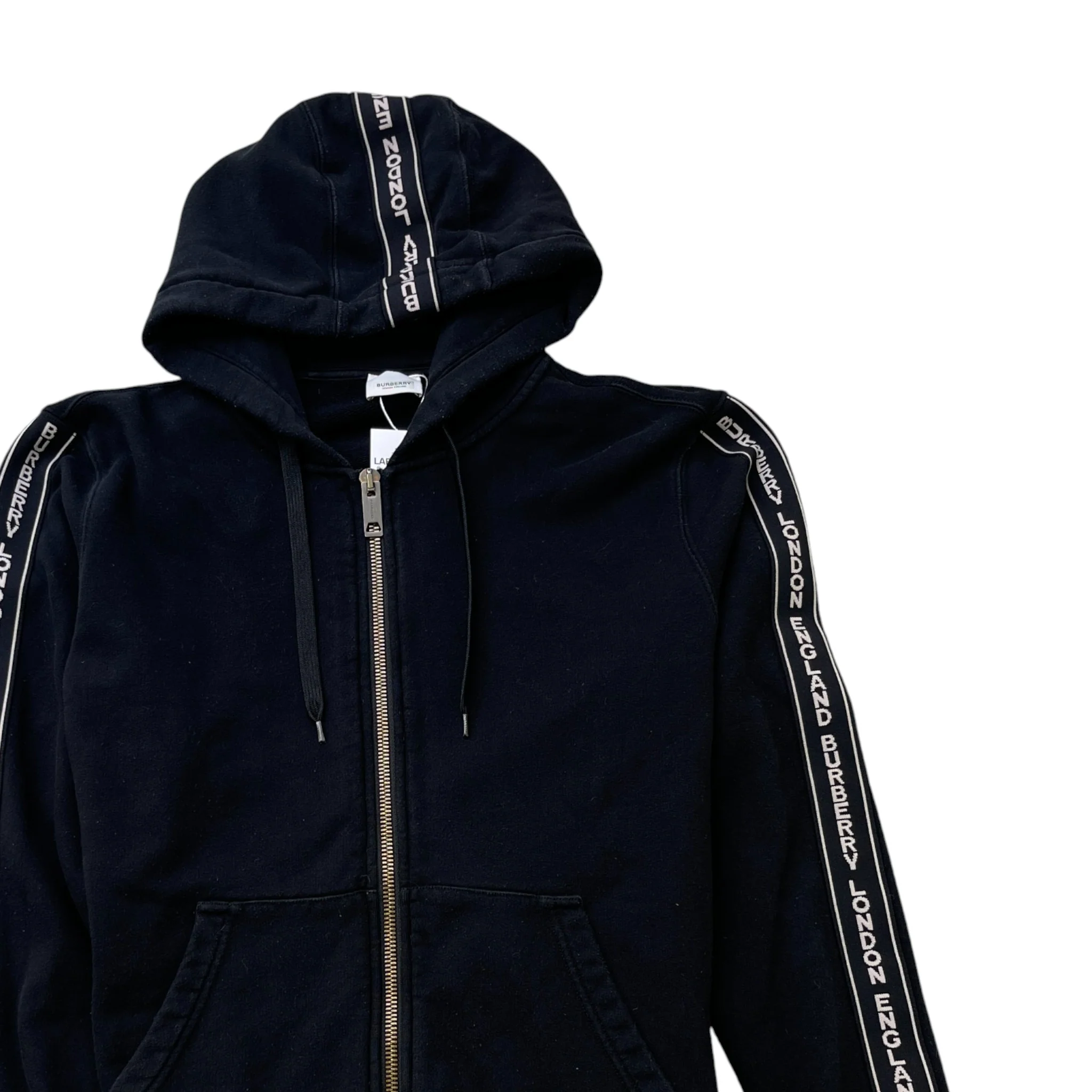 Men's Logo Print Track Jacket Black Size S - Image 3