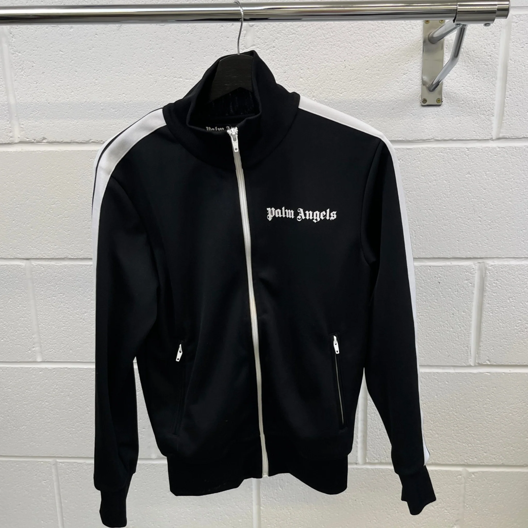 Men's Logo Print Track Jacket Black Size XS - Image 8