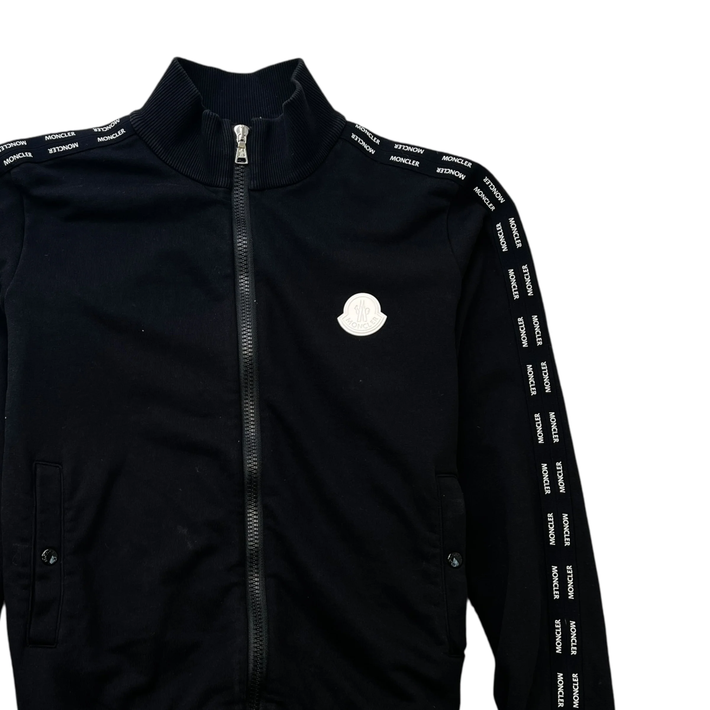Men's Logo Stripe Boys Age 14 Track Jacket Black Size XXS - Image 3
