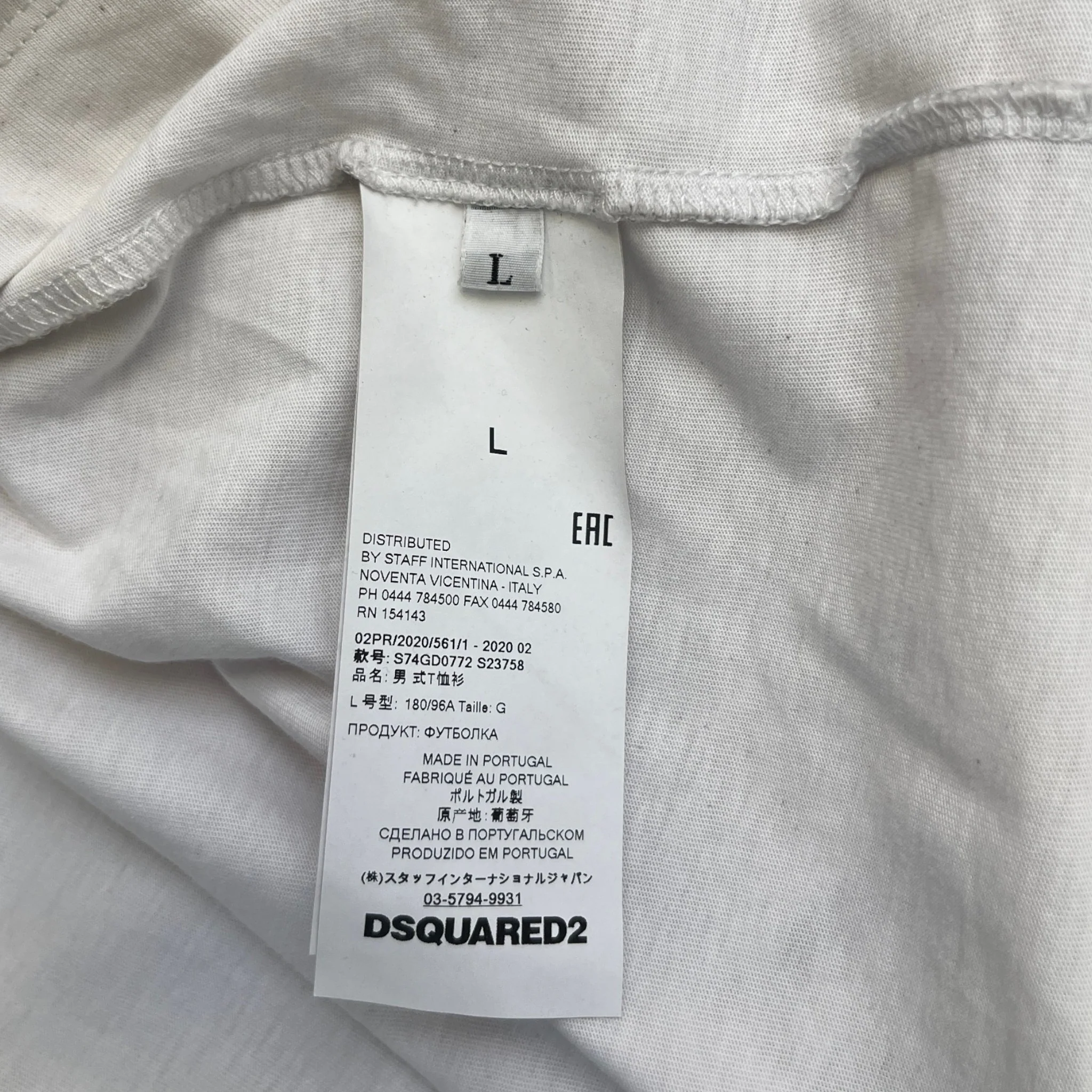 Men's Logo T-Shirt White Size L - Image 6