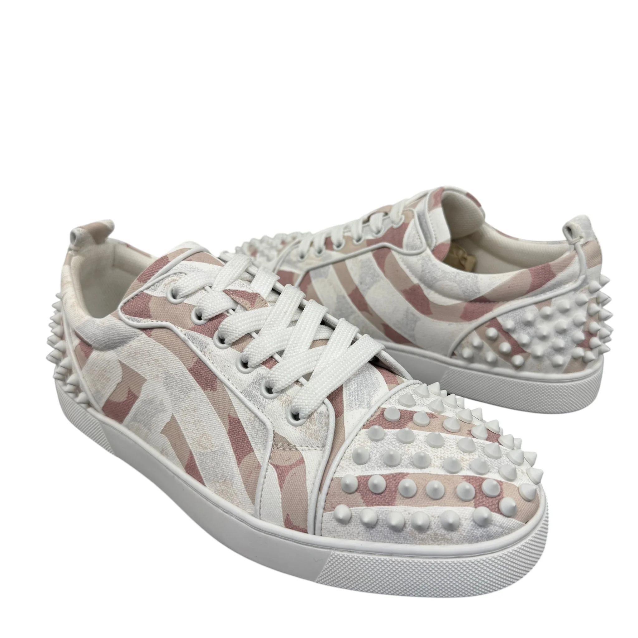 Men's Louis Junior Spike Toile Enduit Gaagal Low Trainers White Size EU 41 / UK 7 - Image 3