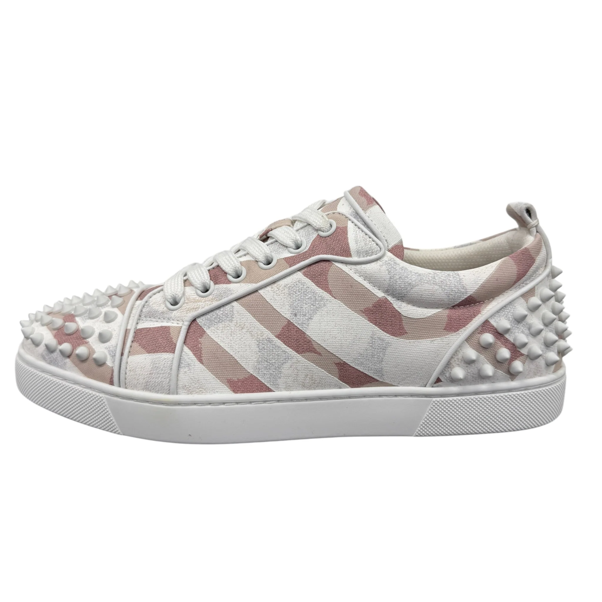 Men's Louis Junior Spike Toile Enduit Gaagal Low Trainers White Size EU 41 / UK 7 - Image 4