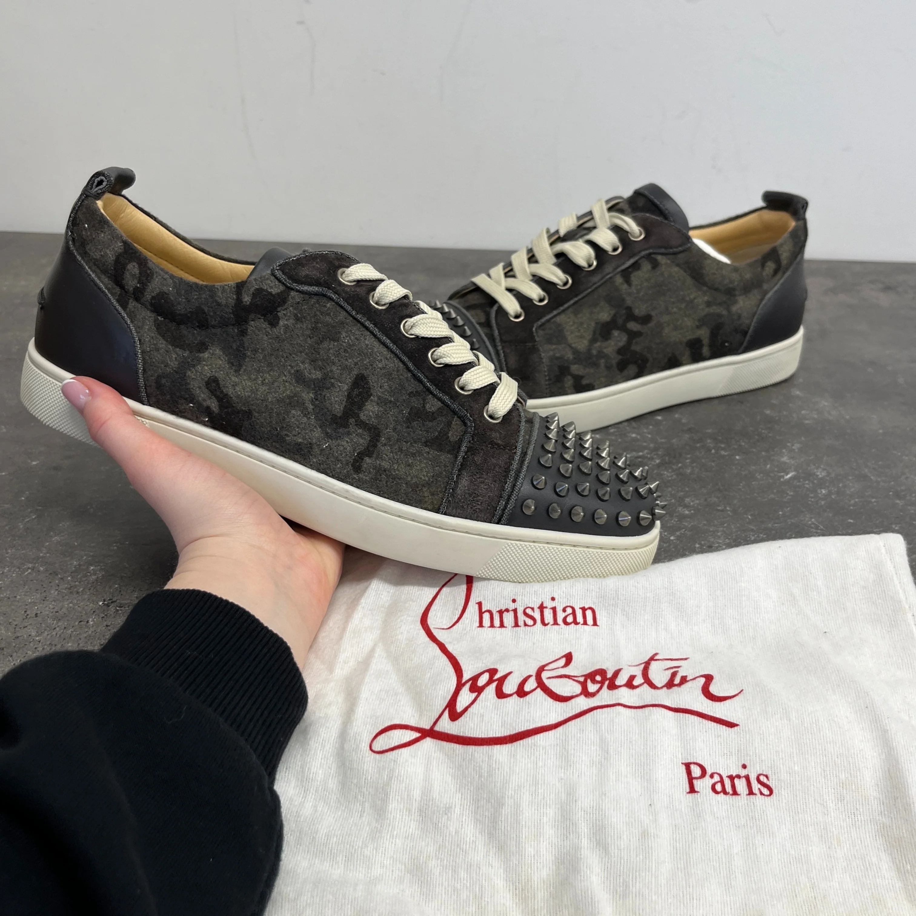 Men's Louis Junior Spikes Low Trainers Green Size EU 42 / UK 8 - Image 12