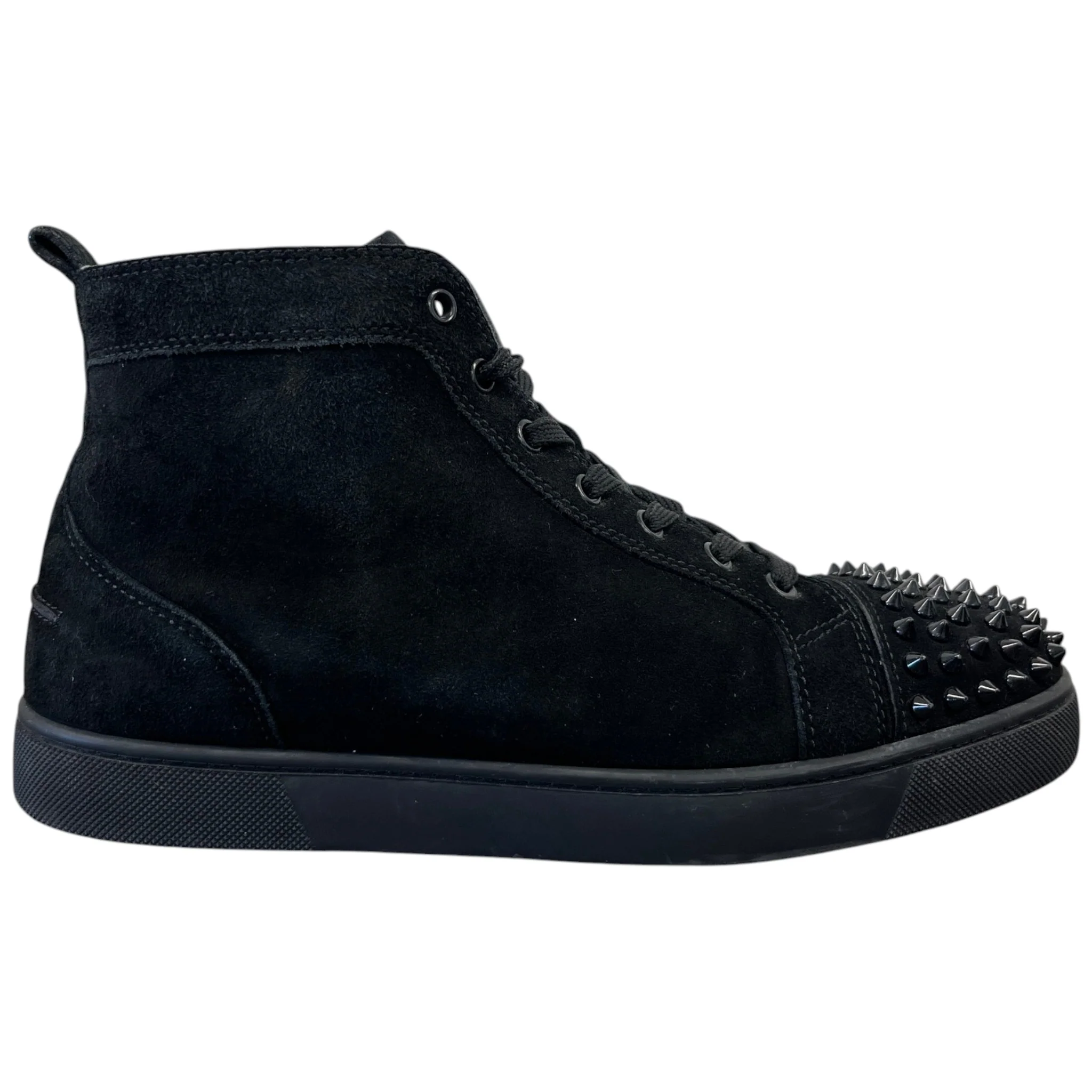 Men's Louis Spikes Flat High Trainers Black Size EU 42 / UK 8