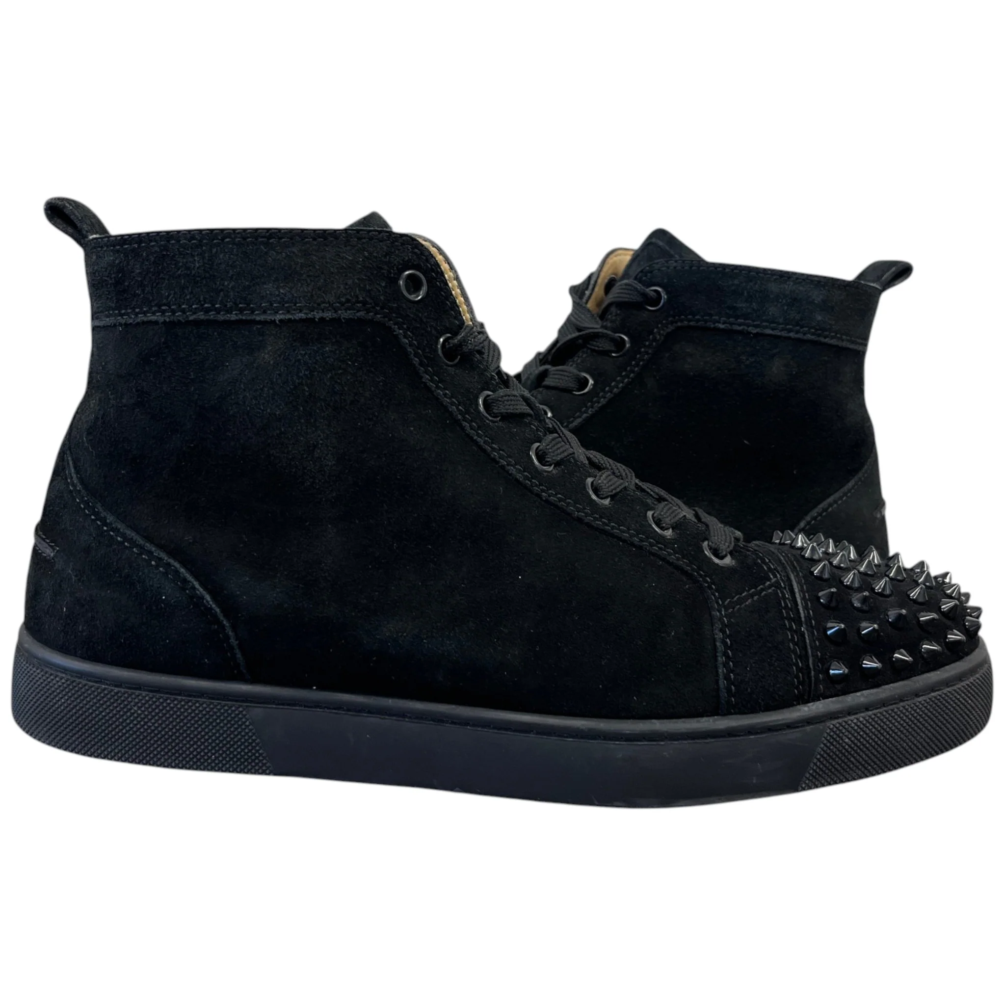 Men's Louis Spikes Flat High Trainers Black Size EU 42 / UK 8 - Image 3