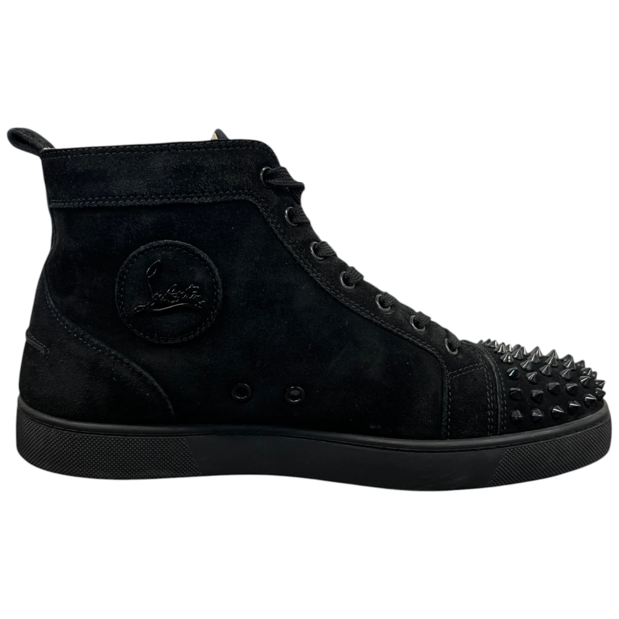 Men's Louis Spikes Flat High Trainers Black Size EU 42 / UK 8 - Image 4