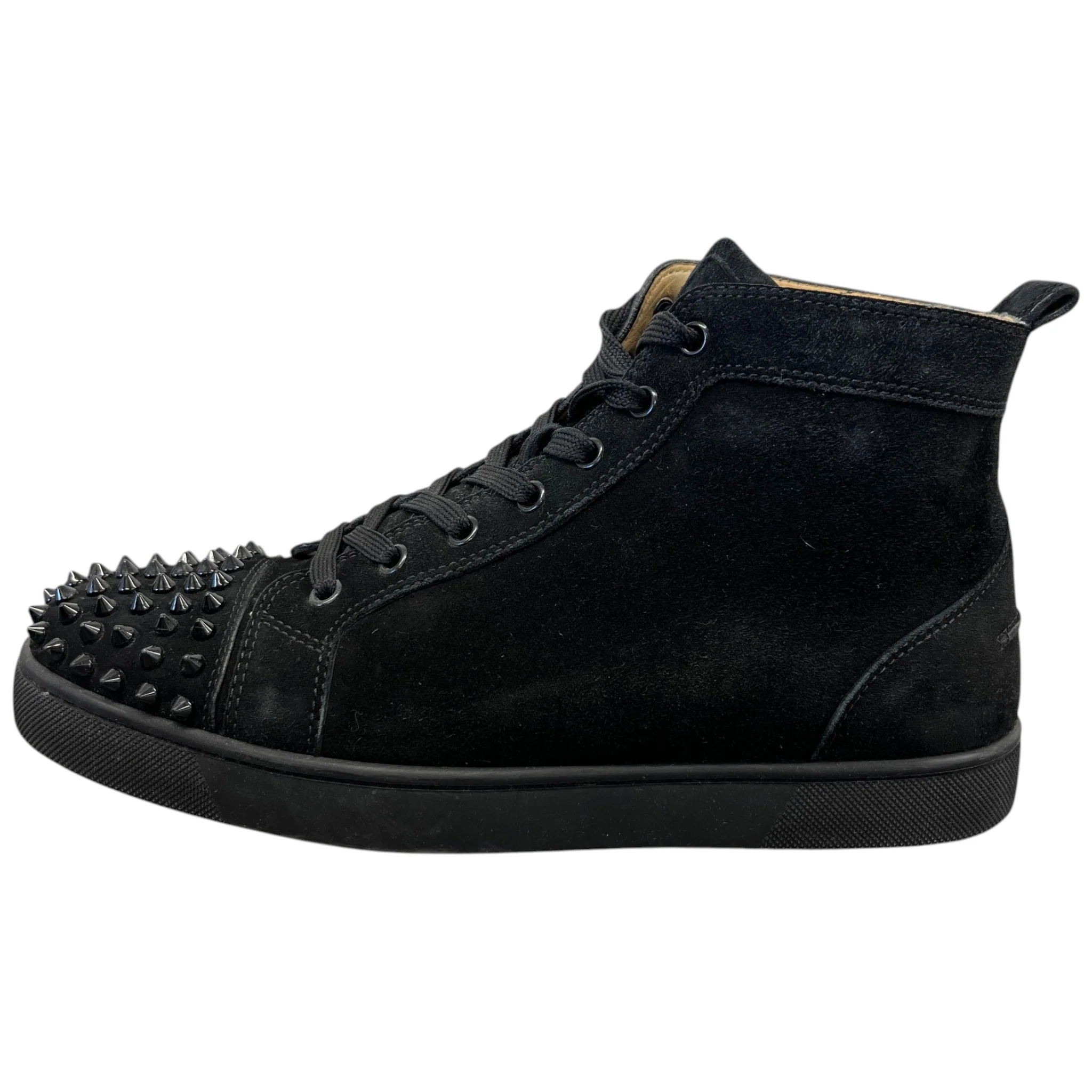 Men's Louis Spikes Flat High Trainers Black Size EU 42 / UK 8 - Image 5