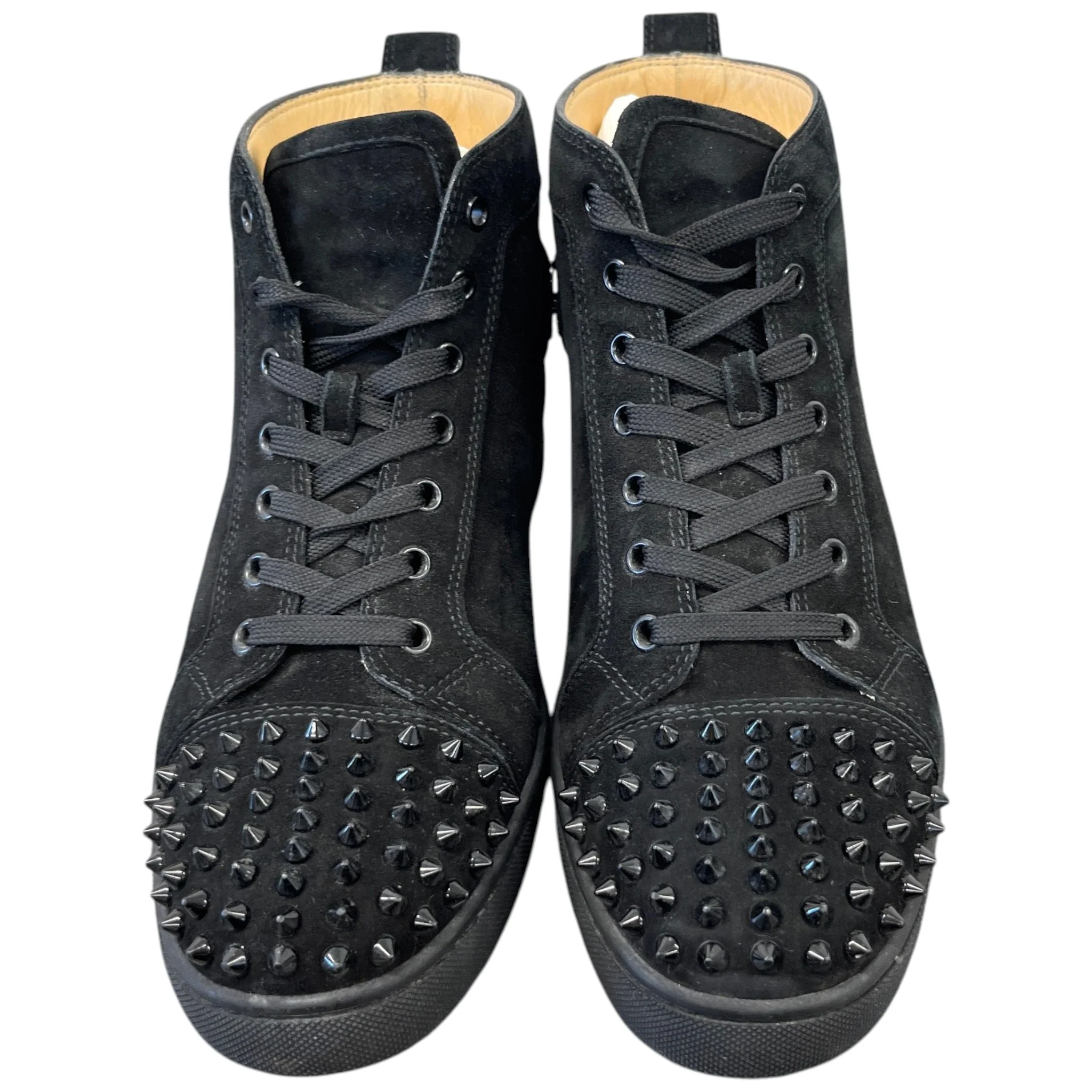 Men's Louis Spikes Flat High Trainers Black Size EU 42 / UK 8 - Image 6
