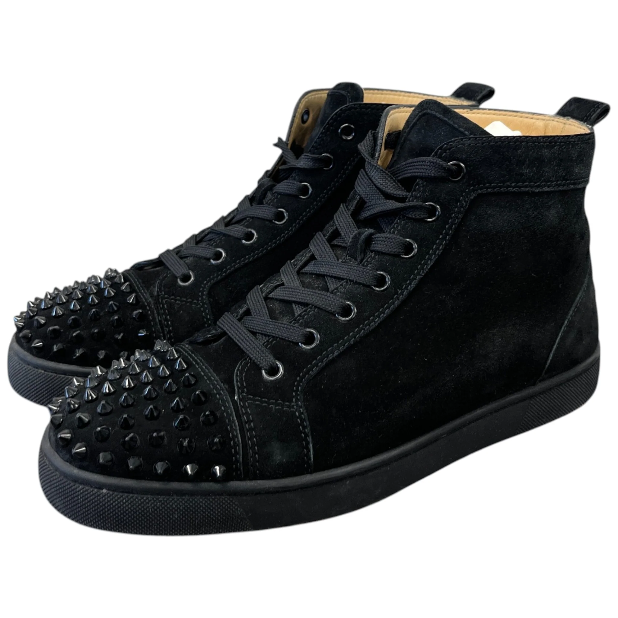 Men's Louis Spikes Flat High Trainers Black Size EU 42 / UK 8 - Image 9