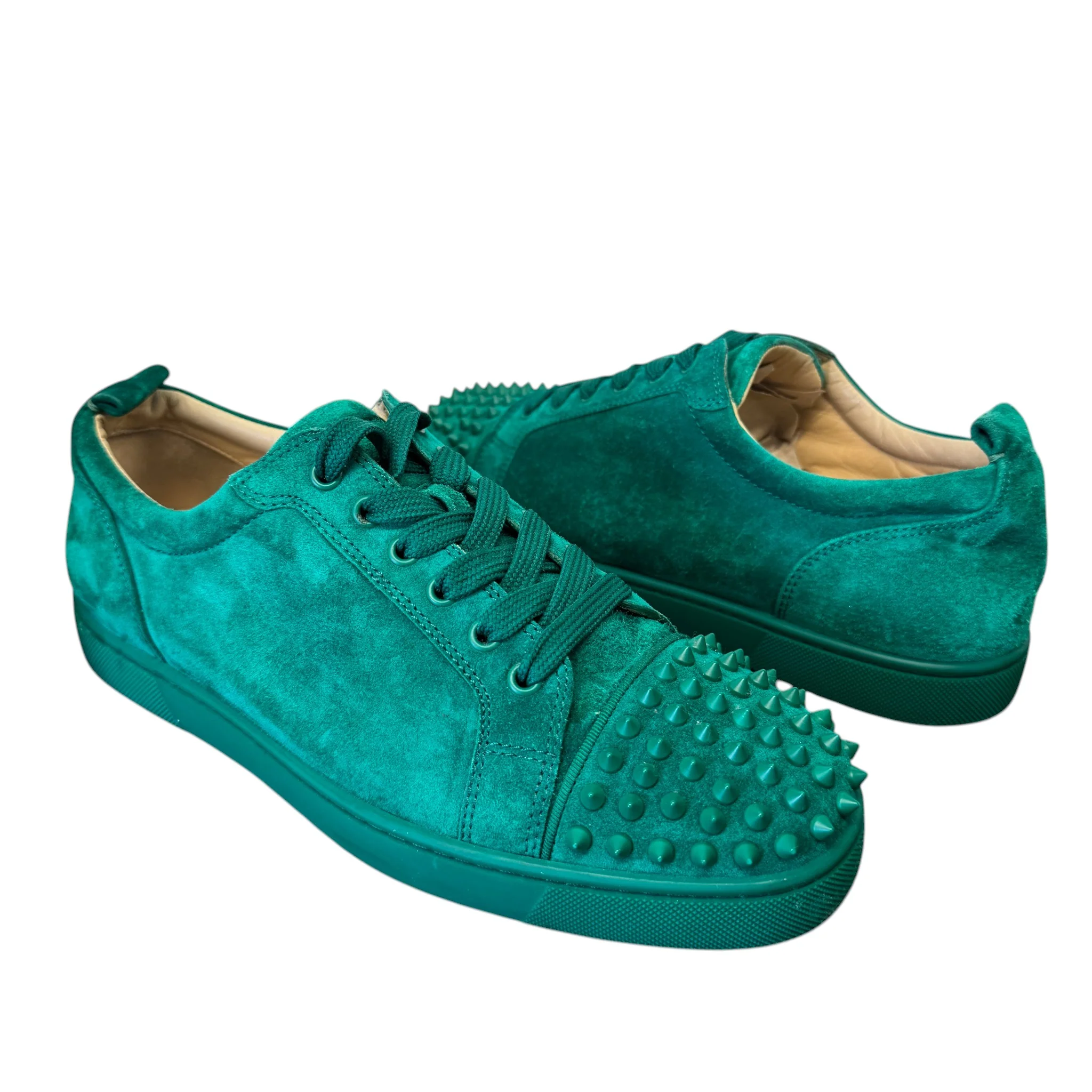 Men's Louis Spikes Flat Low Trainers Green Size EU 42.5 / UK 8.5 - Image 3