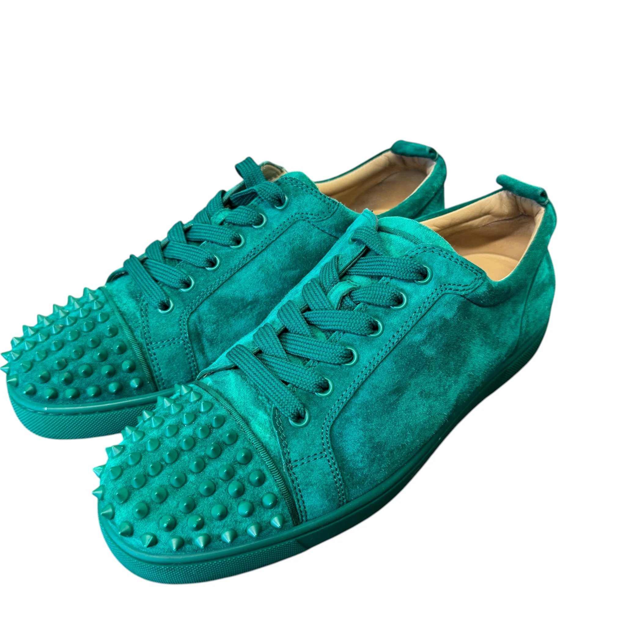 Men's Louis Spikes Flat Low Trainers Green Size EU 42.5 / UK 8.5 - Image 7
