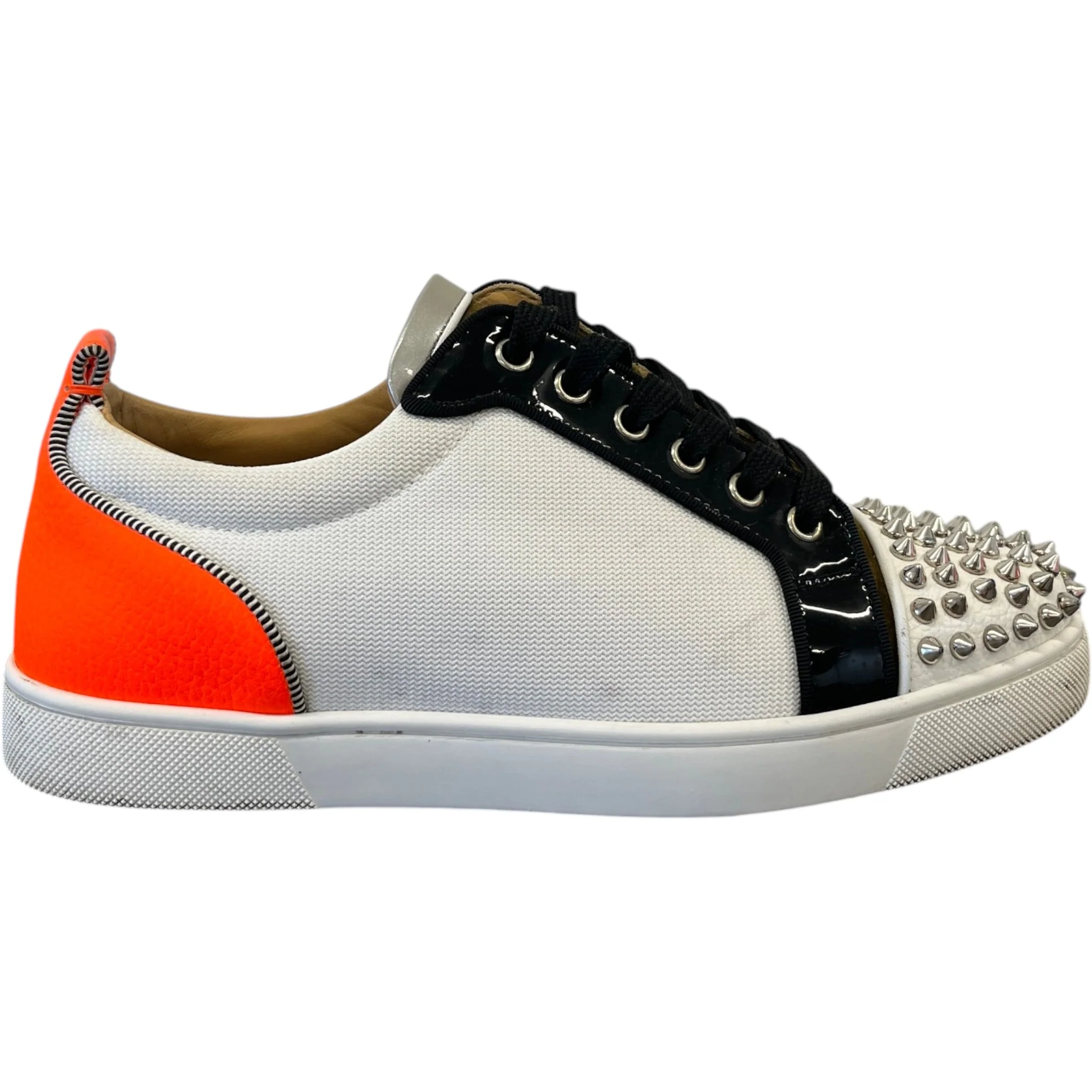 Men's Louis Spikes Flat Low Trainers White Size EU 40 / UK 6