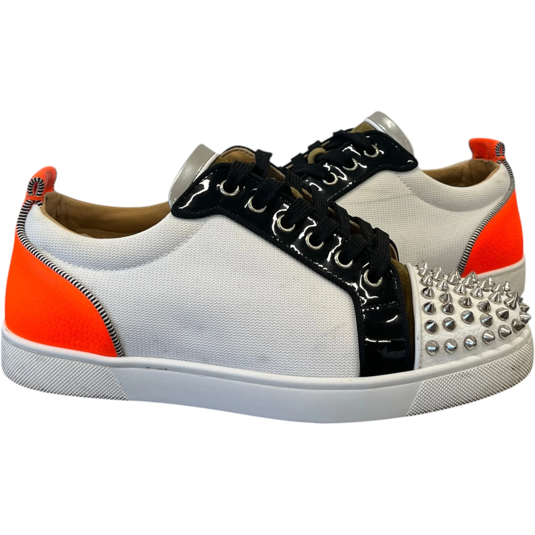 Men's Louis Spikes Flat Low Trainers White Size EU 40 / UK 6 - Image 3
